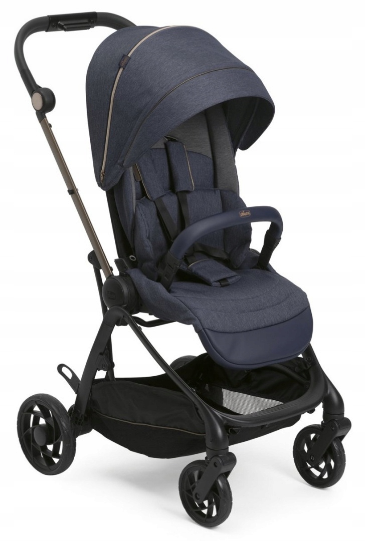 Wózek spacerowy ONE4EVER DENIM SHINE granatowy Chicco – Idealny towarzysz spacerów