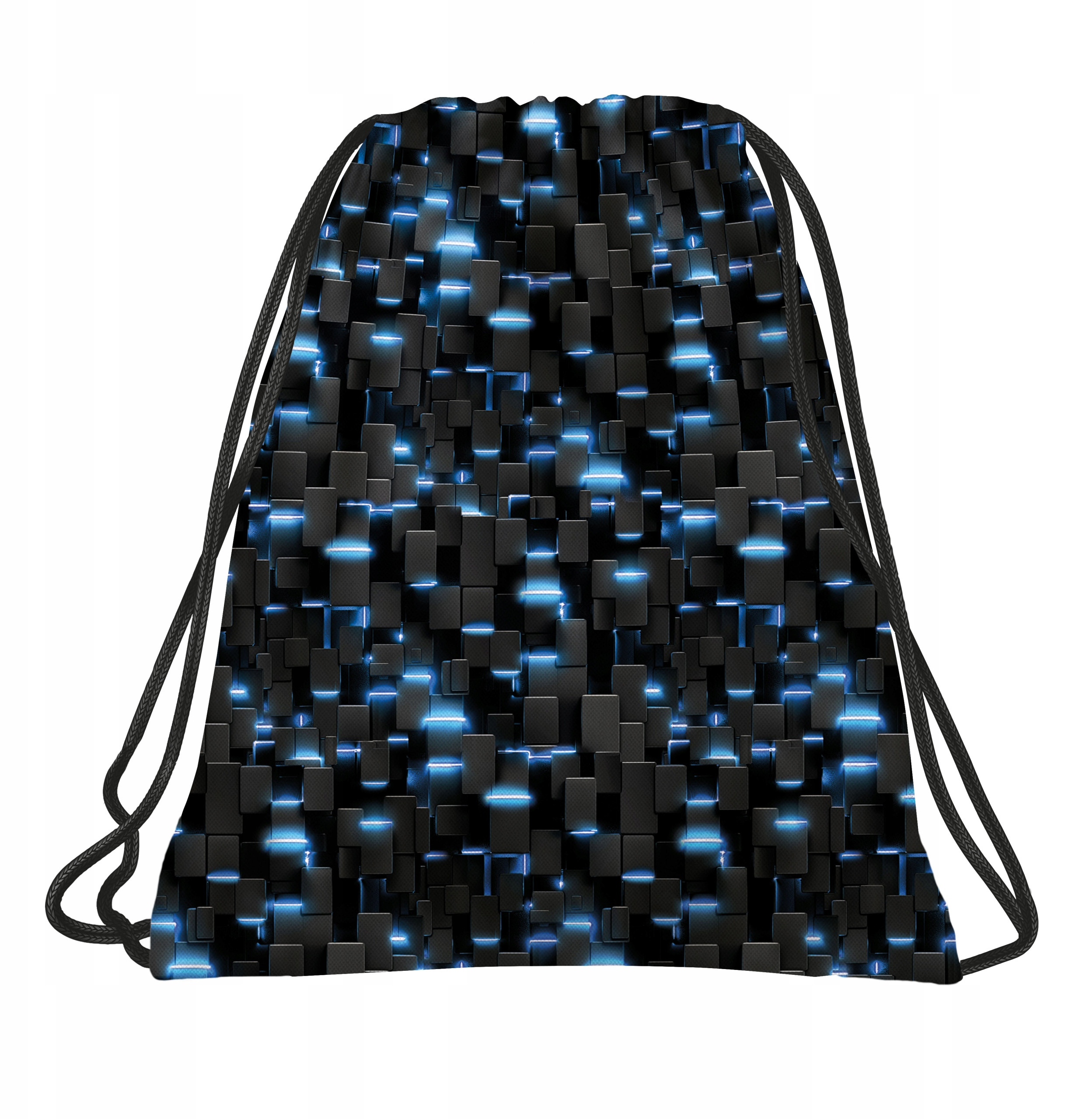 Nowoczesny design w stylu cyberpunk – Futurystyczny wzór neon blue