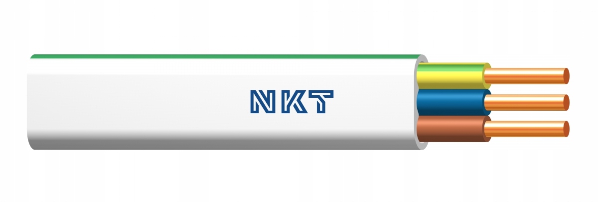 Kable instalacyjne Przewód NKT instal PLUS YDYp 3x2,5 żo biały 450/750 /120m – Wysoka jakość i niezawodność