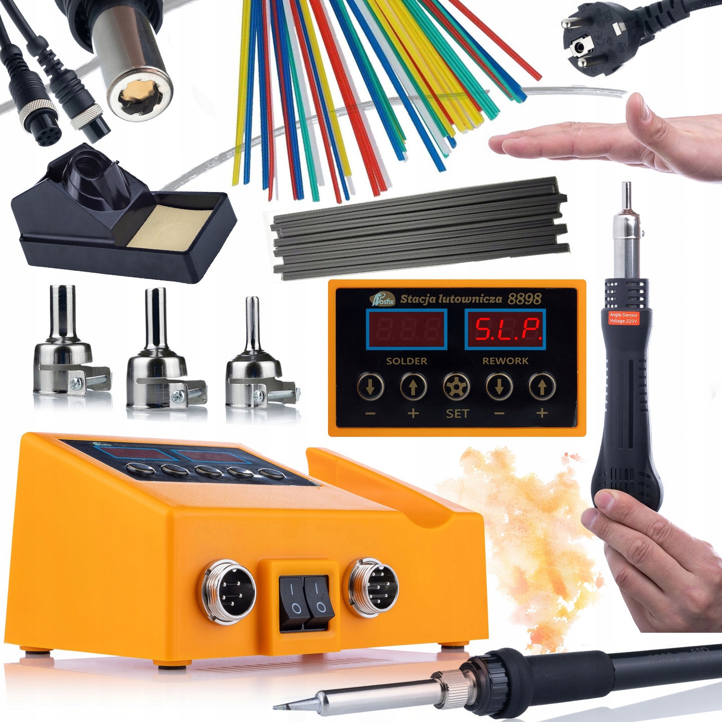 Rosfix Stacja lutownicza 2w1 Lutownica Hot-Air Rosfix Orange Husky 660W – Wszechstronność i wydajność w jednym