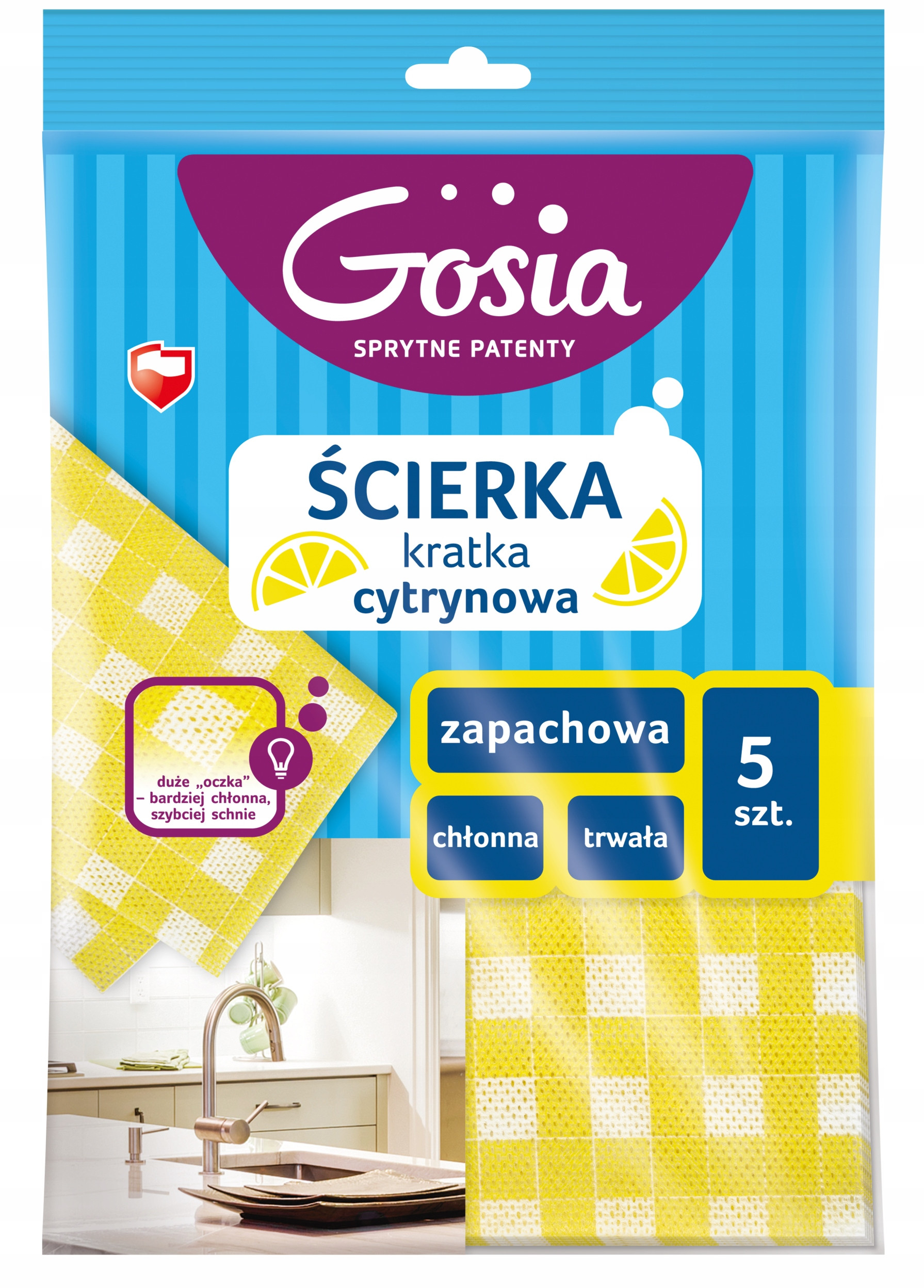 Politan Gosia Ścierka Cytrynowa Kratka 33x48cm – Świeżość i czystość w każdym domu