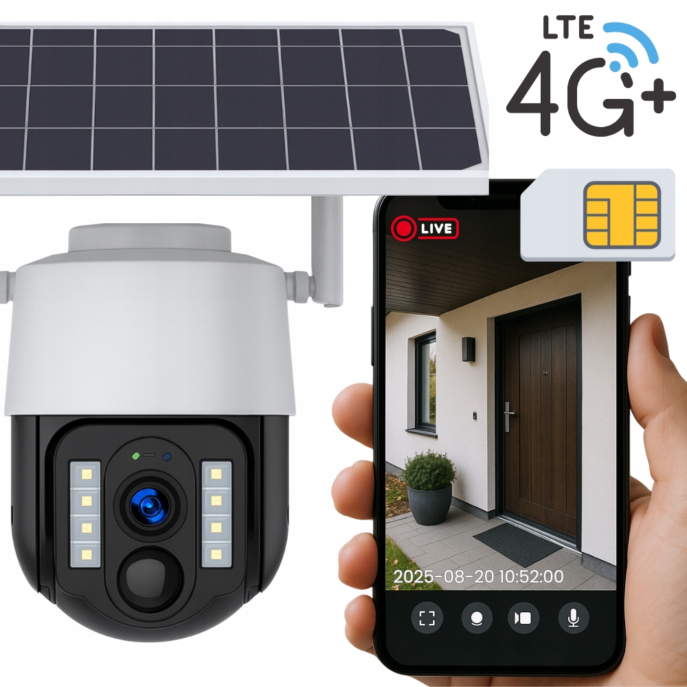 Kamera zewnętrzna obrotowa VC3-4G – Niezależne rozwiązanie do monitoringu