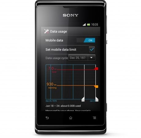 Smartfon Sony Xperia E z Androidem zapewnia pełną kontrolę nad rachunkiem telefonicznym.