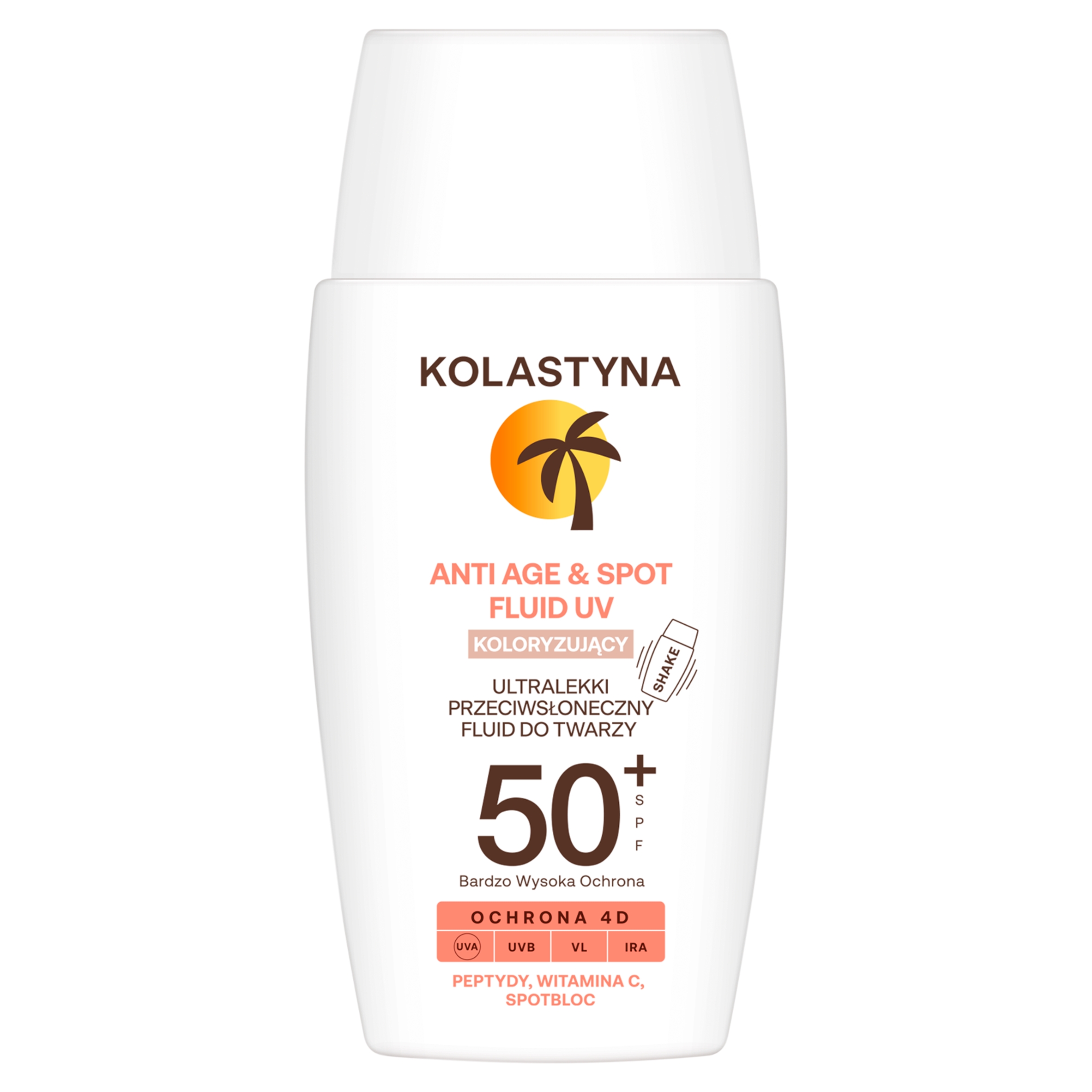 KOLASTYNA Anti Age & Spot SPF50+ – Ultralekki fluid przeciwsłoneczny do twarzy