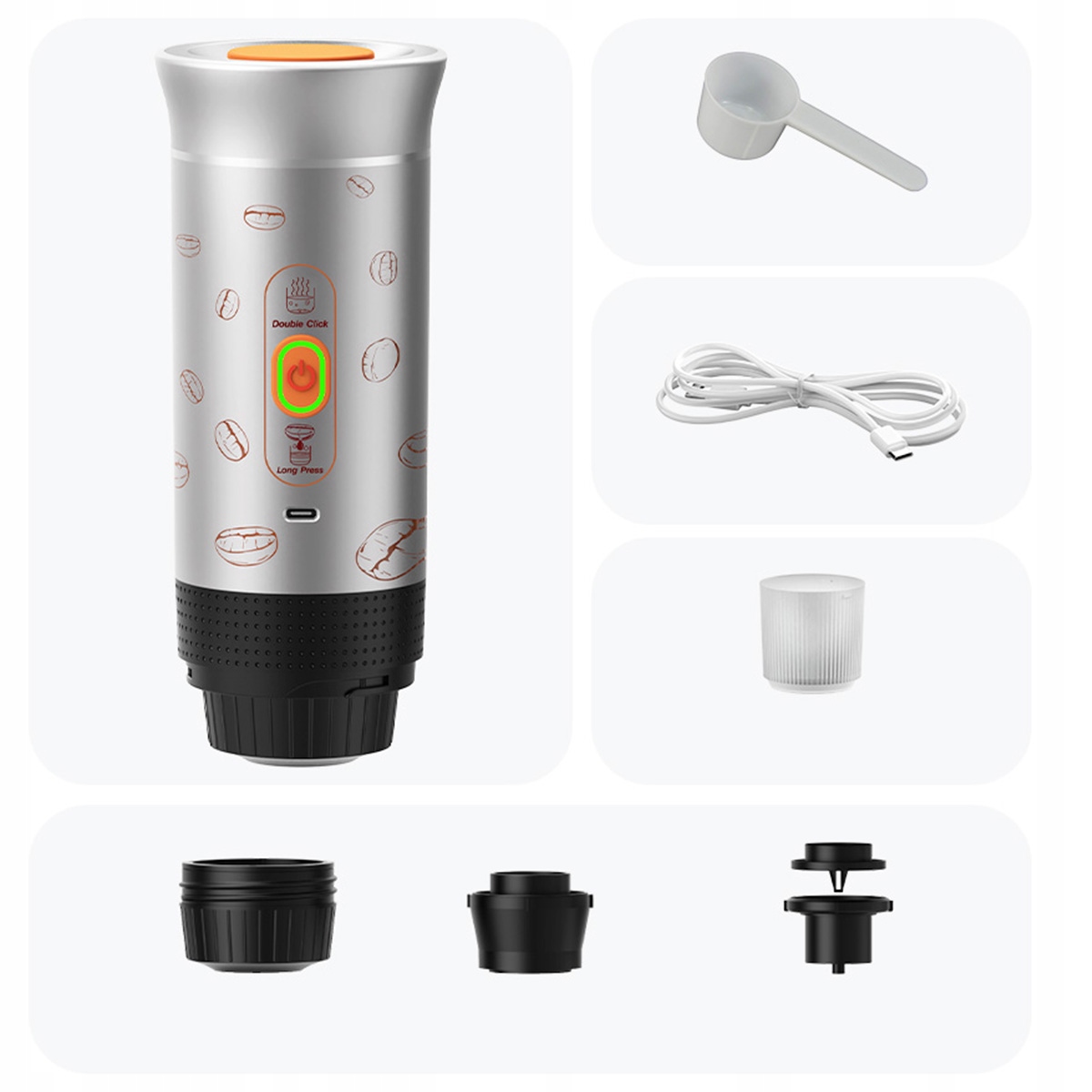 Zawartość zestawu – wszystko, co potrzebne do parzenia kawy