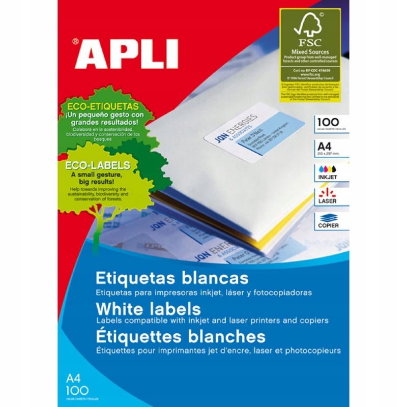 Etykiety uniwersalne APLI, 64,6x33,8mm – Idealne do każdego biura