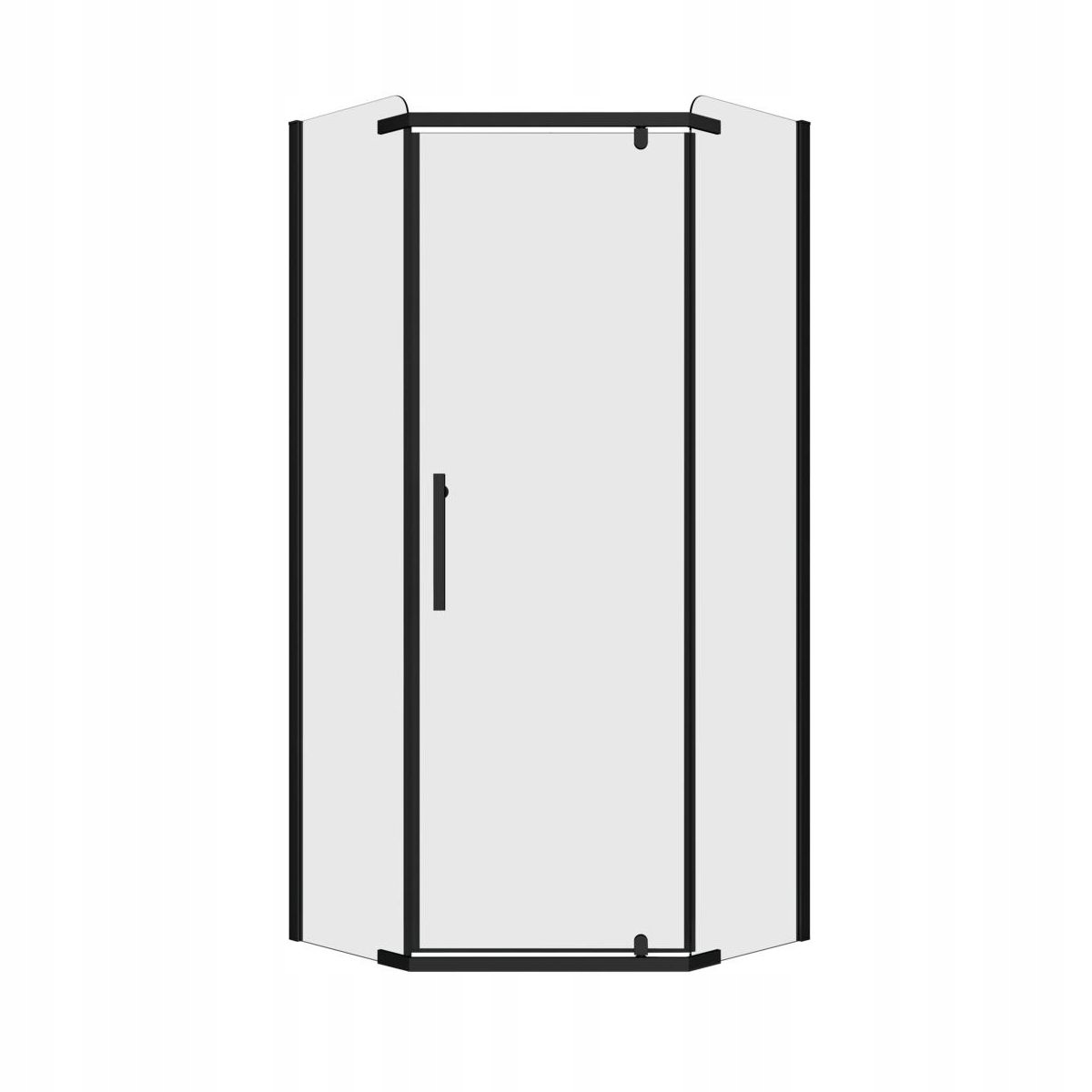 Kabina prysznicowa Toule 90 cm 5 kątna czarna LOFT – Elegancja i nowoczesność w Twojej łazience