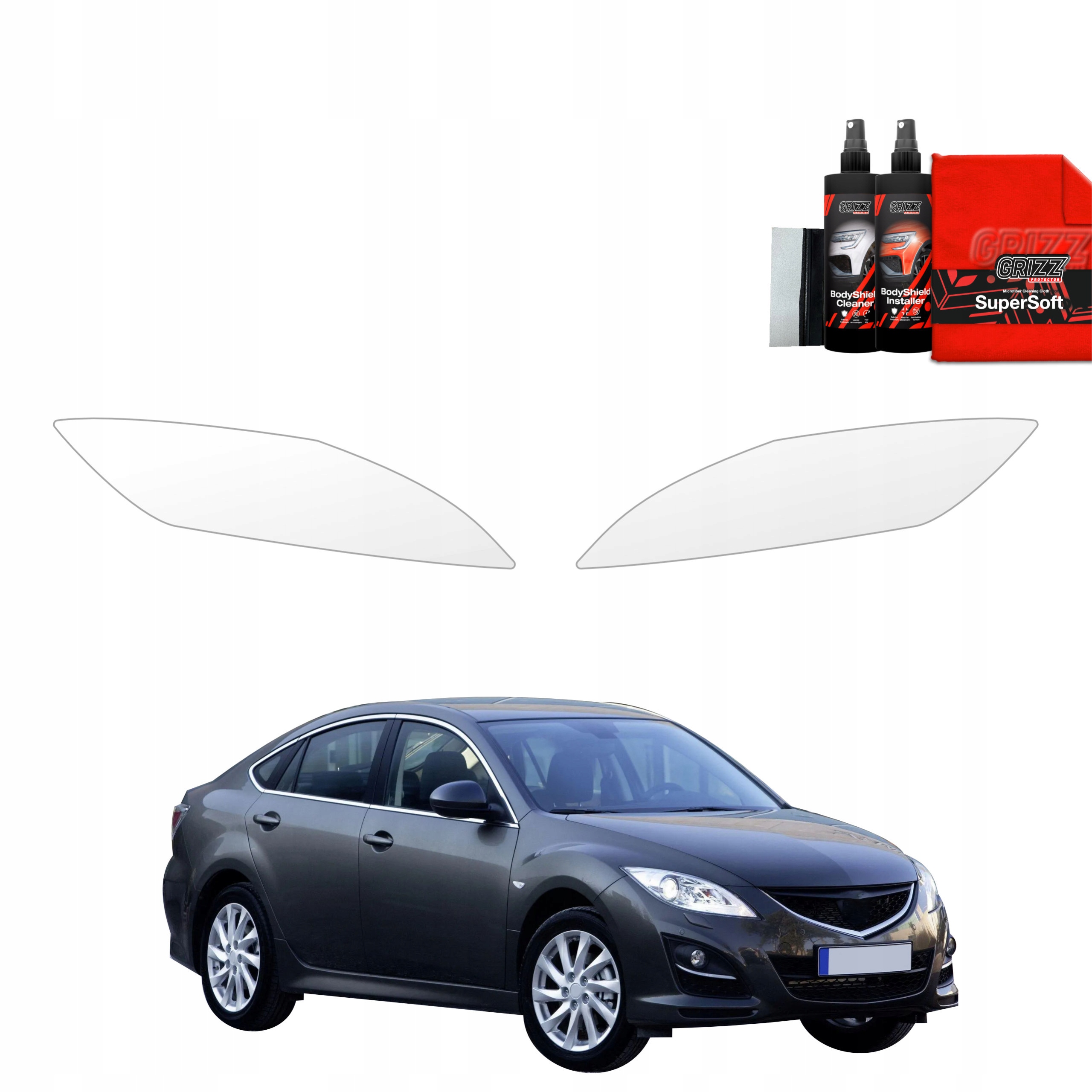 Folia ochronna na lampy GrizzGlass BodyShield do Mazda 6 2 Sedan 4D (2010-2013) – Idealna ochrona dla Twojego auta