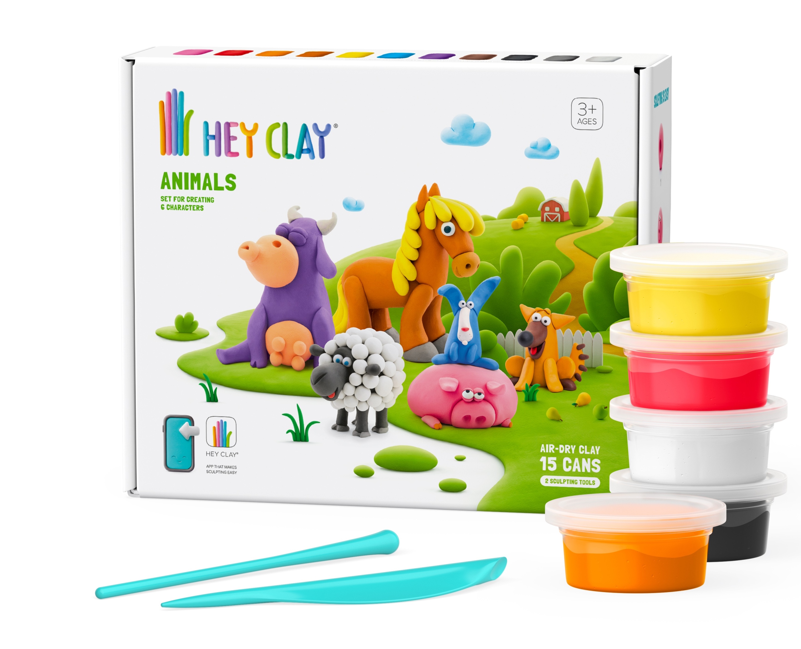 Zestaw do modelowania z 15 pojemnikami masy plastycznej