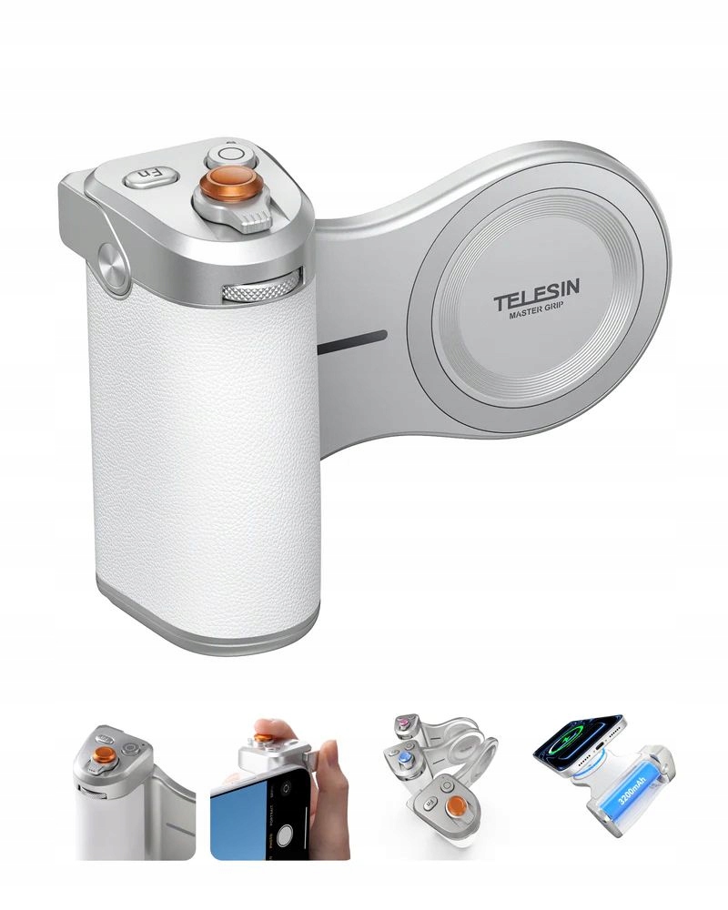 Uchwyt Grip Magnes Magsafe Pilot Bluetooth + Aku 3200mah Do Telefonu iPhone – Twój idealny towarzysz do vlogowania