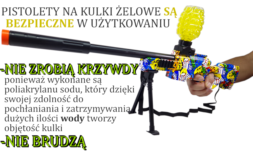 Snajperka AWP AUTOMAT Na Kulki Żelowe Wodne Orbeez Karabin Elektryczny CS2 TOMDORIX