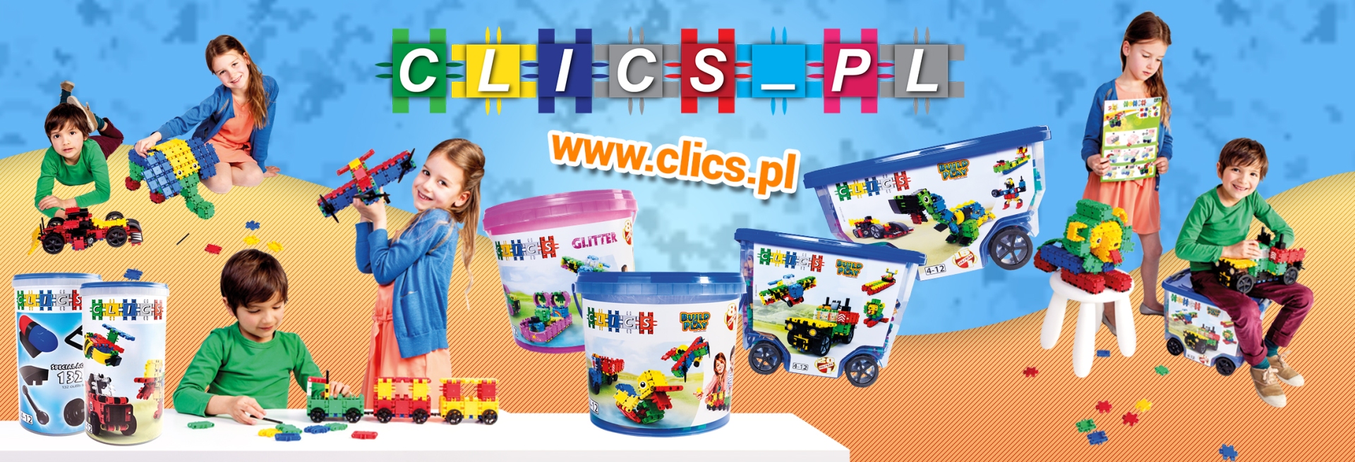 Zestaw 91 klocków CLICS i 32 akcesoriów