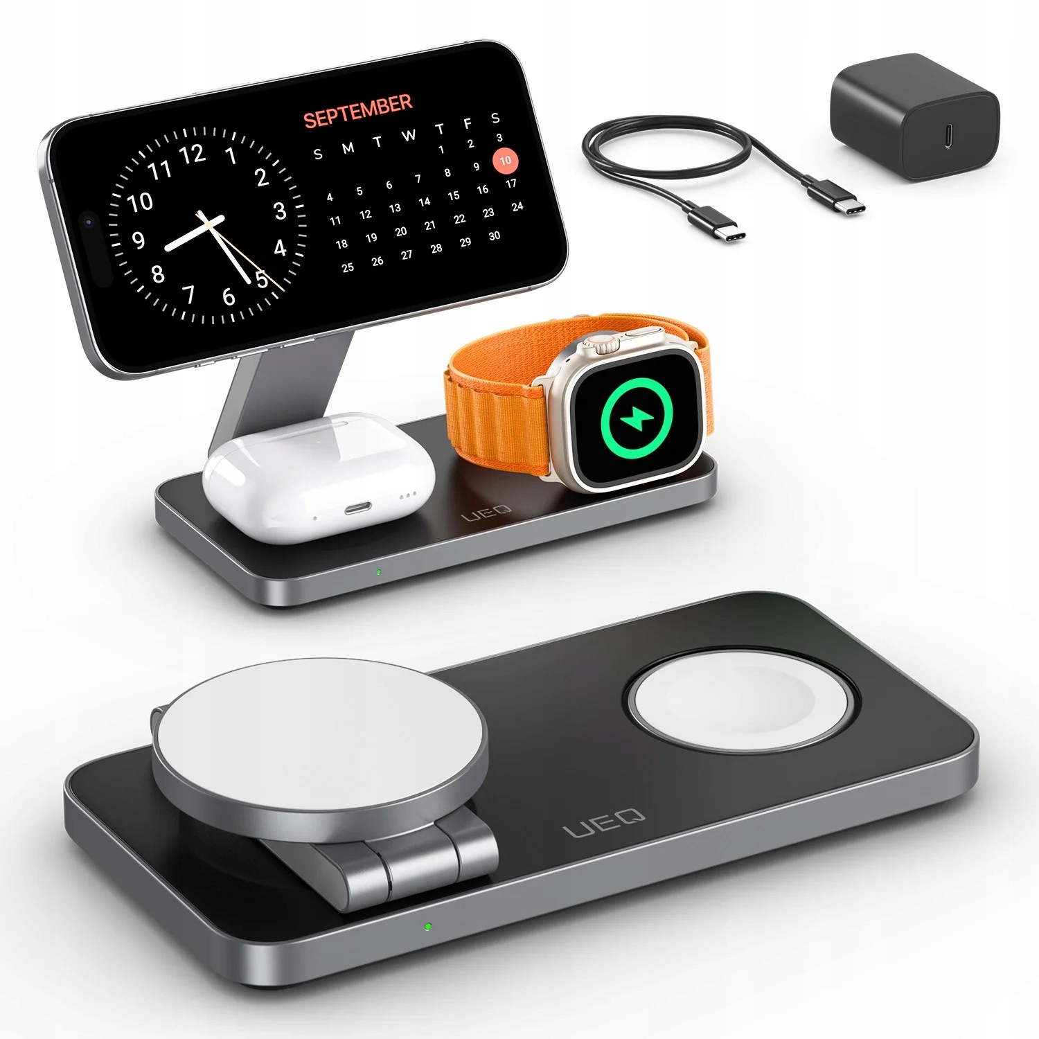 Bezprzewodowa ładowarka 3w1 stacja do urządzeń Apple – Nowoczesne ładowanie dla Twojego iPhone'a, Apple Watch i AirPods