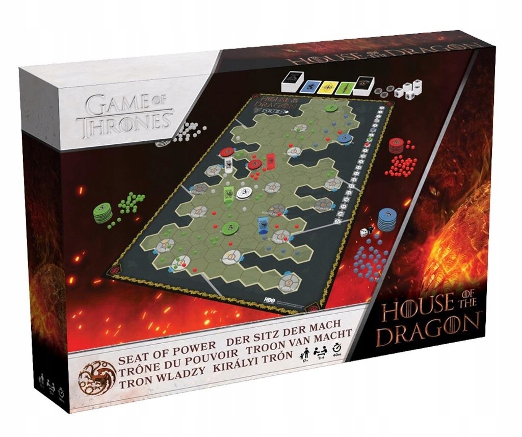 Tron władzy House of the Dragon CARTAMUNDI – Gra planszowa pełna emocji