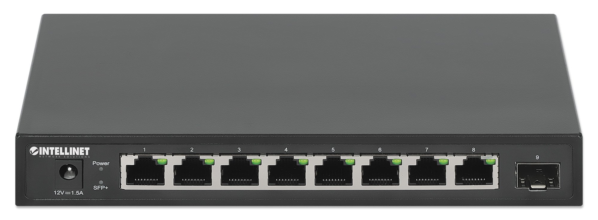 Osiem ultraszybkich portów Ethernet 2.5GBASE-T RJ45