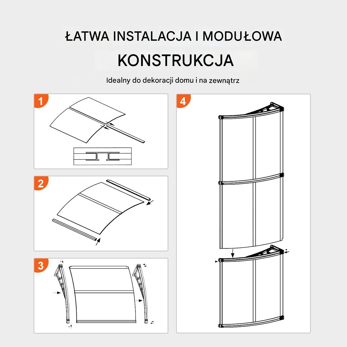 Łatwa instalacja – Prosty montaż z instrukcją w zestawie