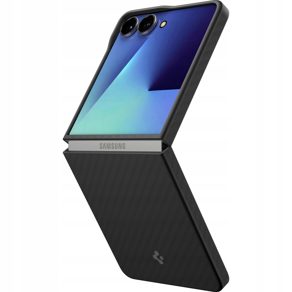 Spigen Airskin Aramid – Etui do Samsung Galaxy Z Flip 7 (Czarny)