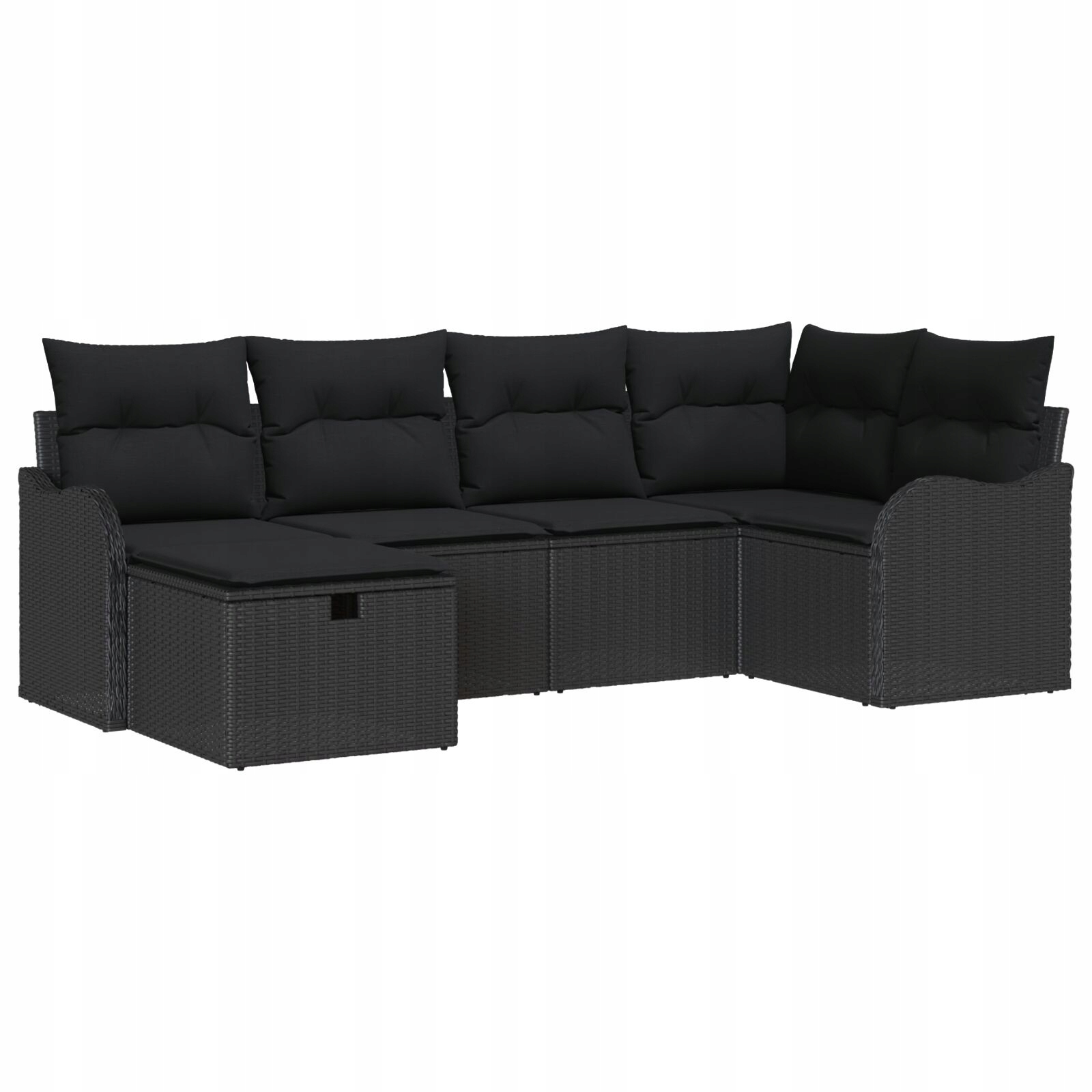 Elegancki design z czarnego polirattanu