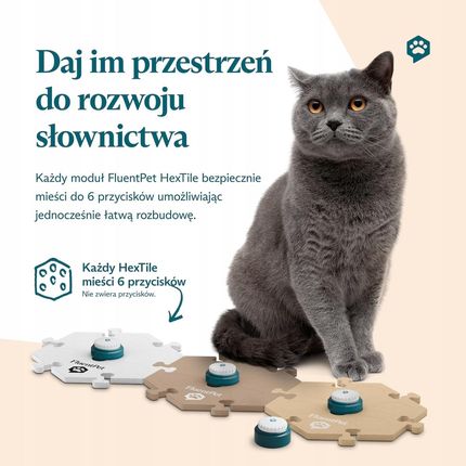 FluentPet HexTile Compact piankowa mata do przycisków żółta - zdjęcie 3