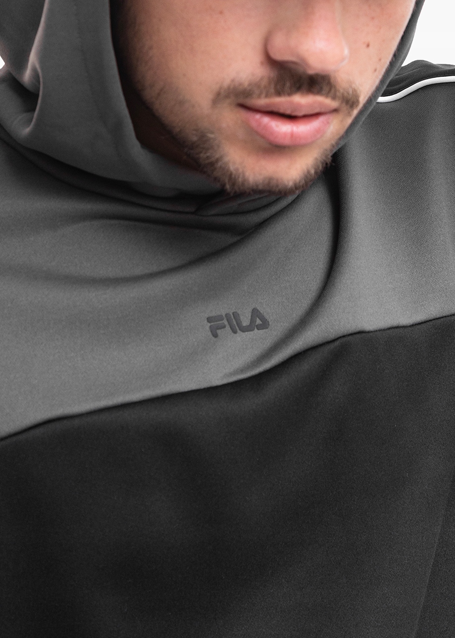 Bluza męska Fila Rivoli czarno-szara FAM1121 83033 – Klasyka sportowego stylu