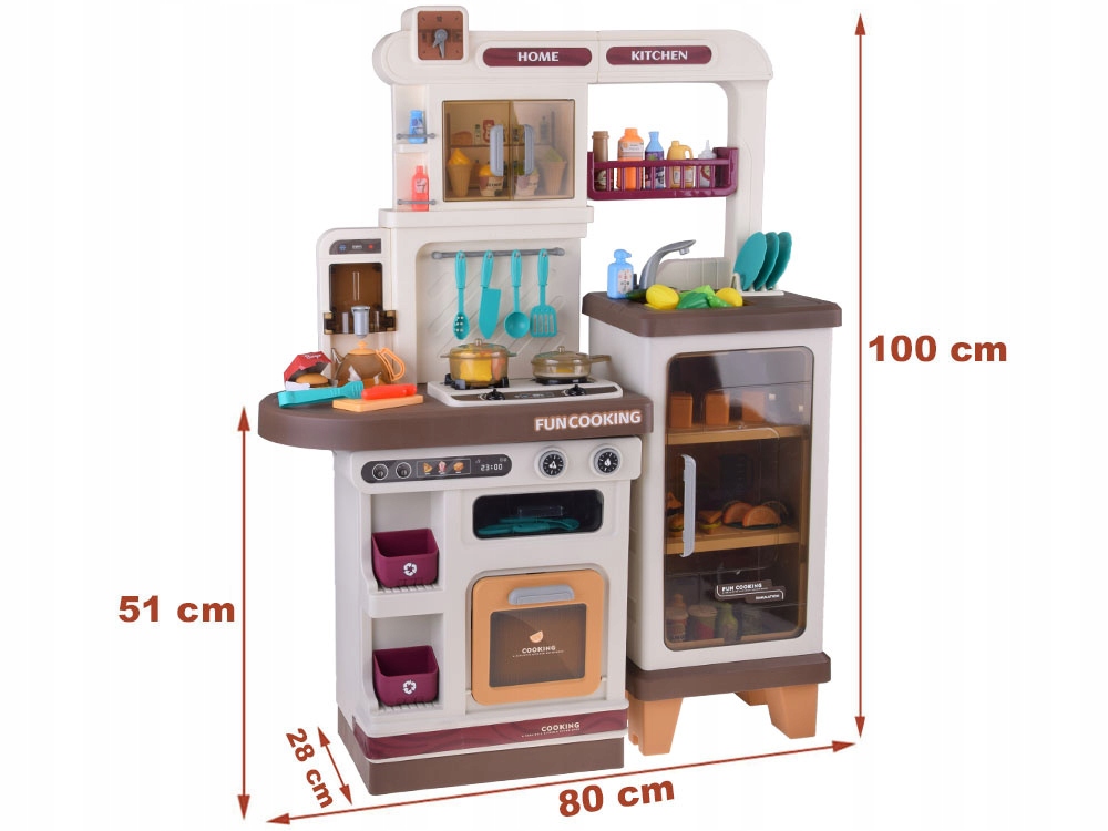 Duża i kolorowa kuchnia do zabawy dla najmłodszych