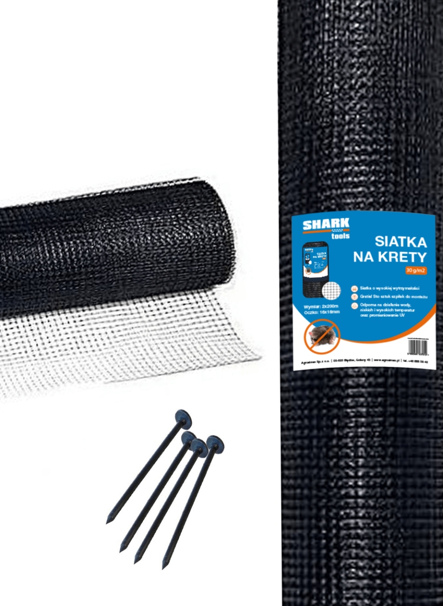 Siatka na krety czarna (średnica oczka 16x16mm) – Skuteczna ochrona Twojego trawnika