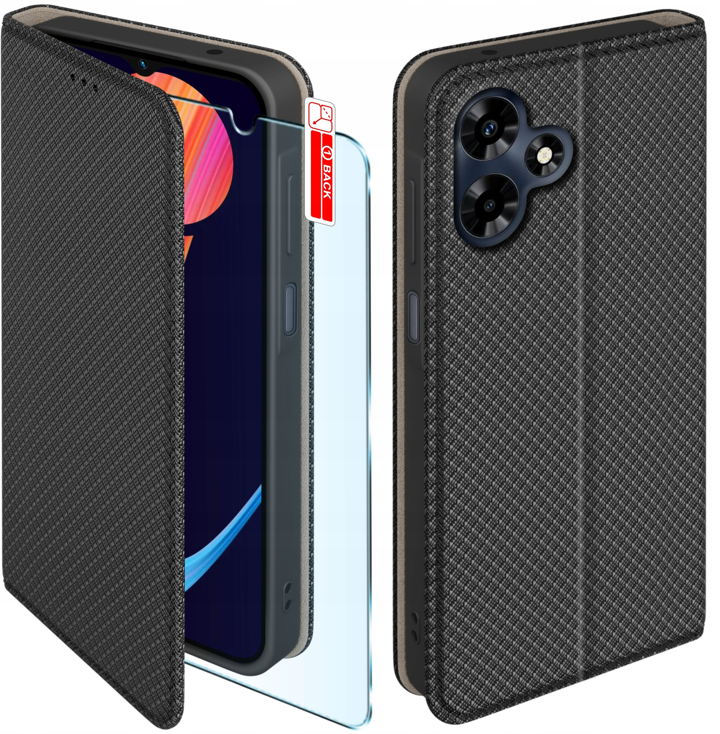 Etui do Infinix Hot 30i SMART MAGNET CASE + SZKŁO OCHRONNE 9H – Doskonała ochrona dla Twojego smartfona
