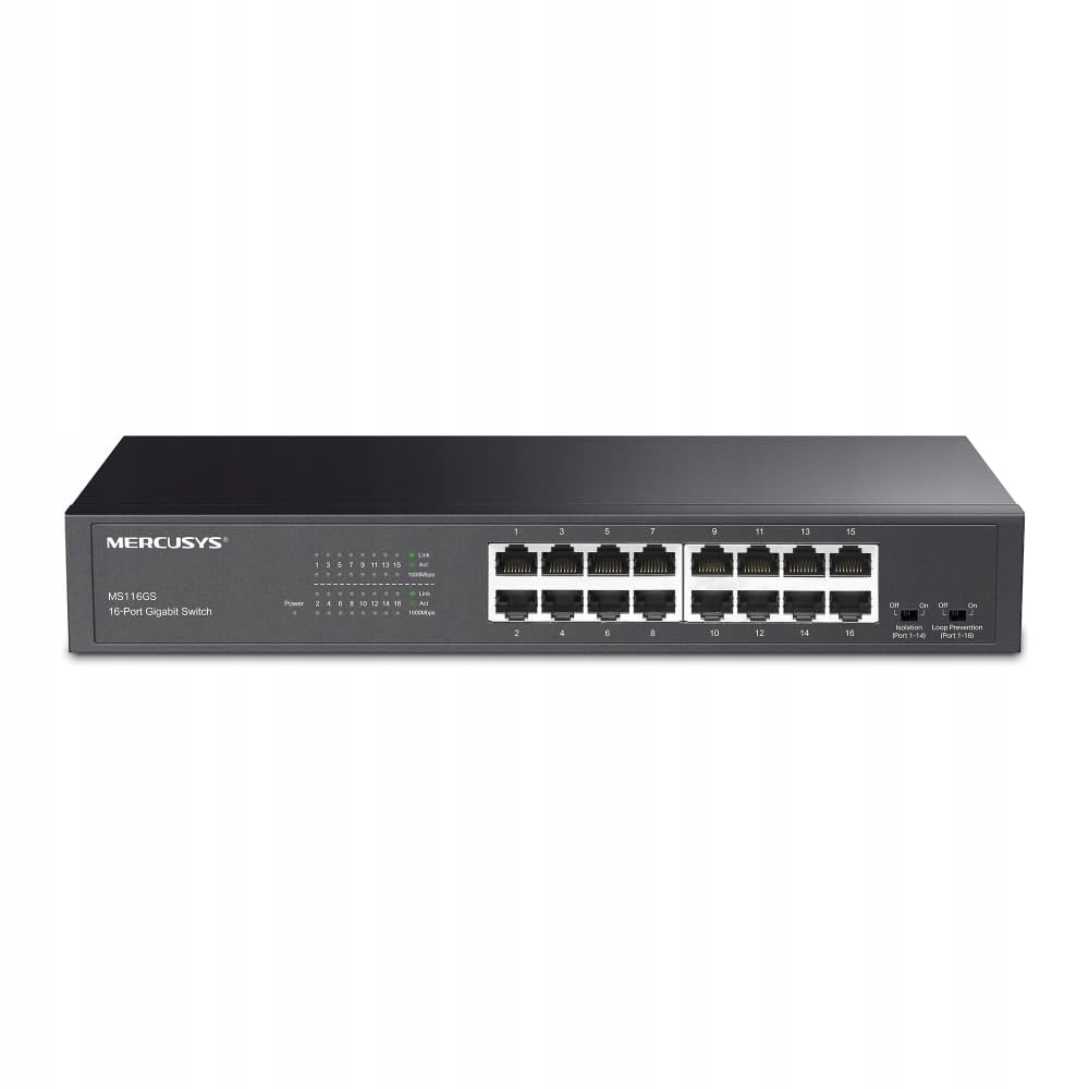 Mercusys MS116GS 16-Port Gigabit Switch – Wydajność i niezawodność w jednym