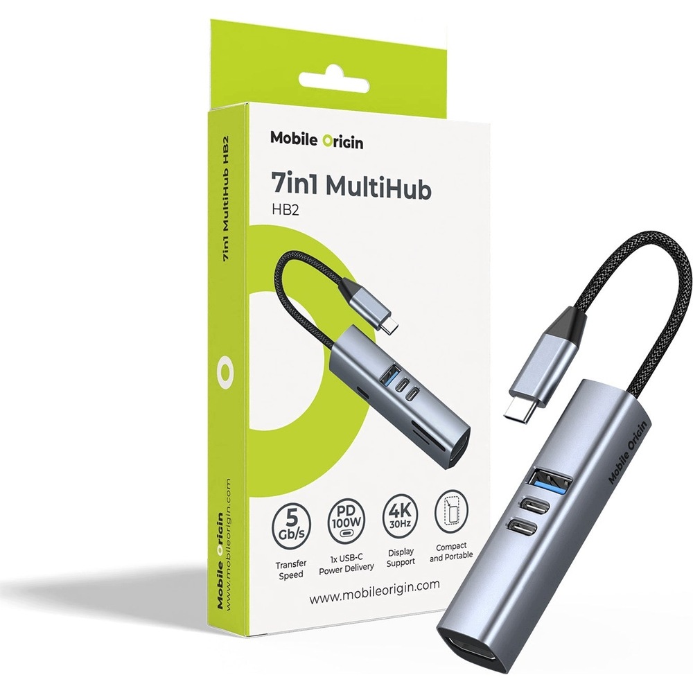 Hub USB Mobile Origin 7in1 MultiHub HB2 – Rozszerz swoje możliwości