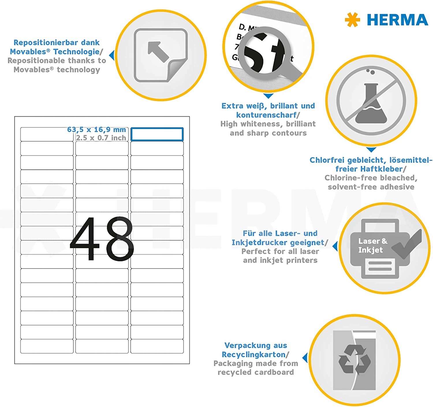 Wysoka jakość papieru i łatwe usuwanie