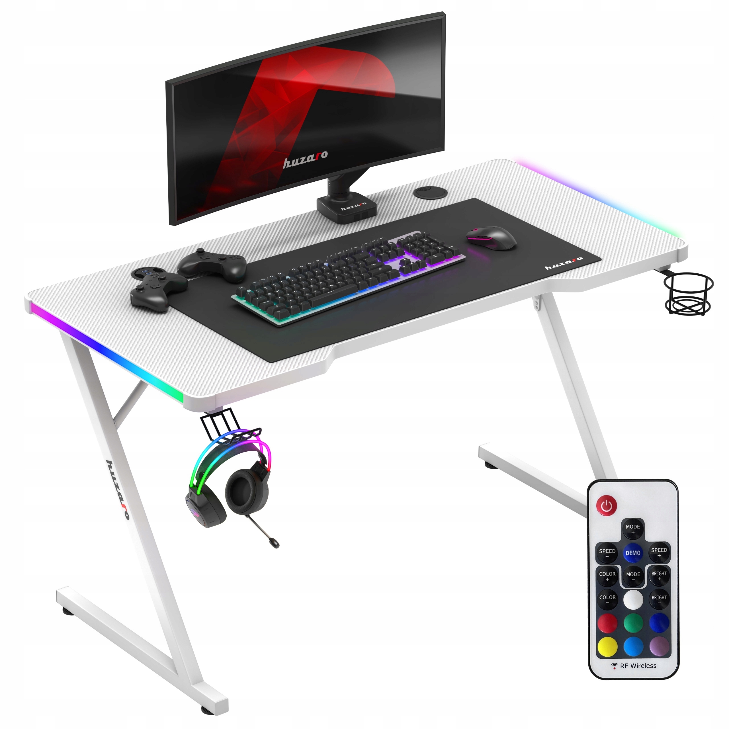 Biurko Gamingowe Huzaro Hero 2.5 RGB LED Pilot – Idealne dla graczy