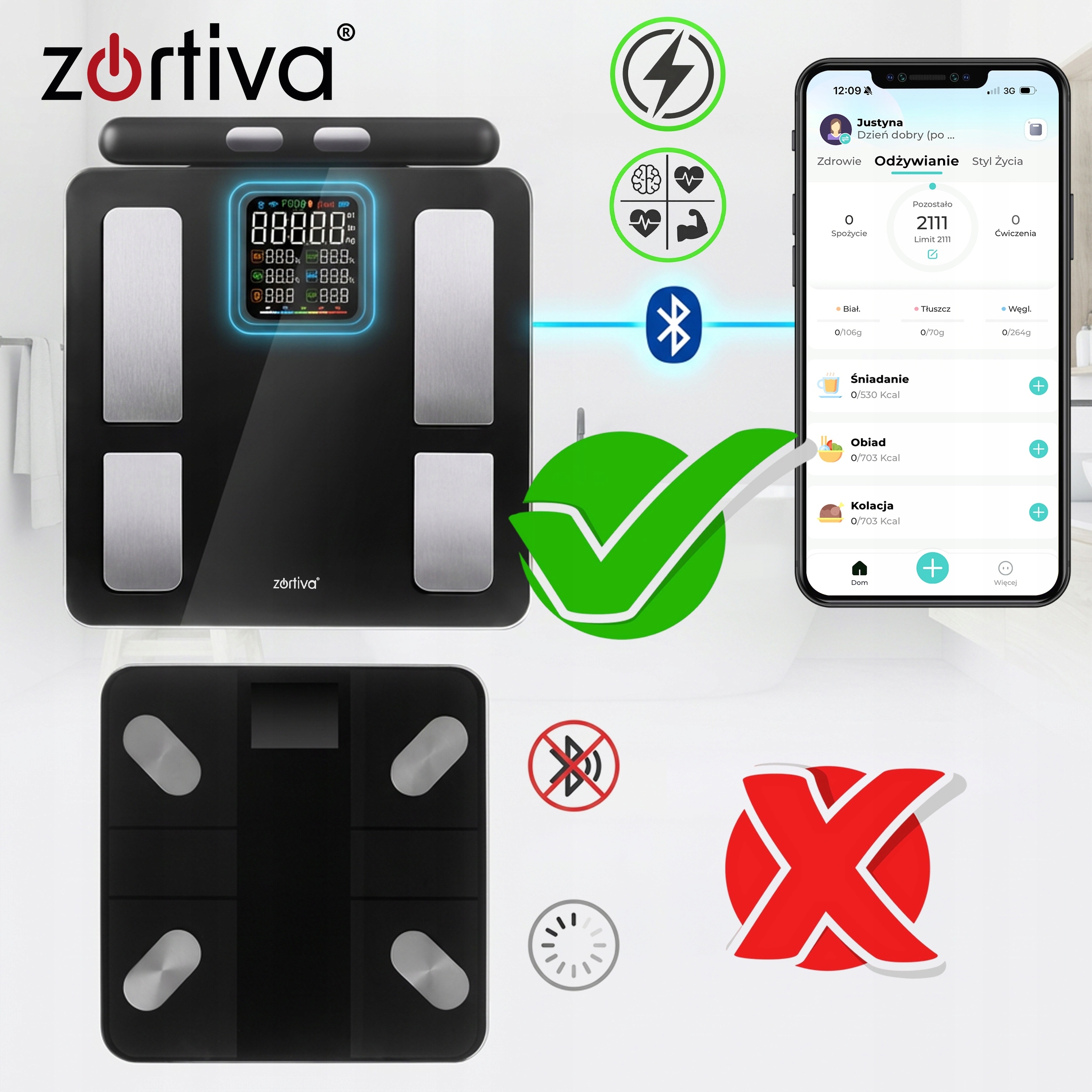 Waga z Bluetooth i Wi-Fi – synchronizacja z aplikacją iMoni