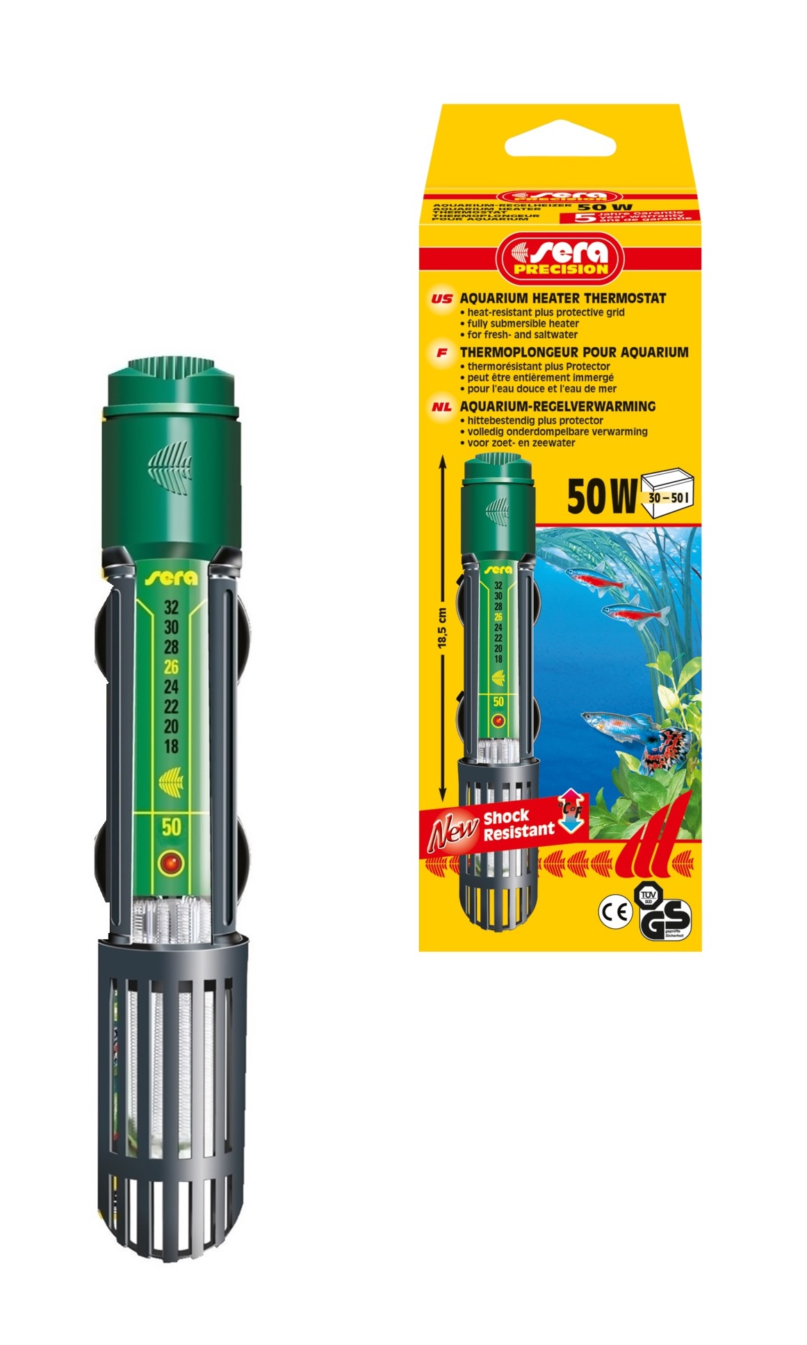 Sera Grzałka z termostatem 50 W, 18,5 cm – Idealne rozwiązanie do Twojego akwarium