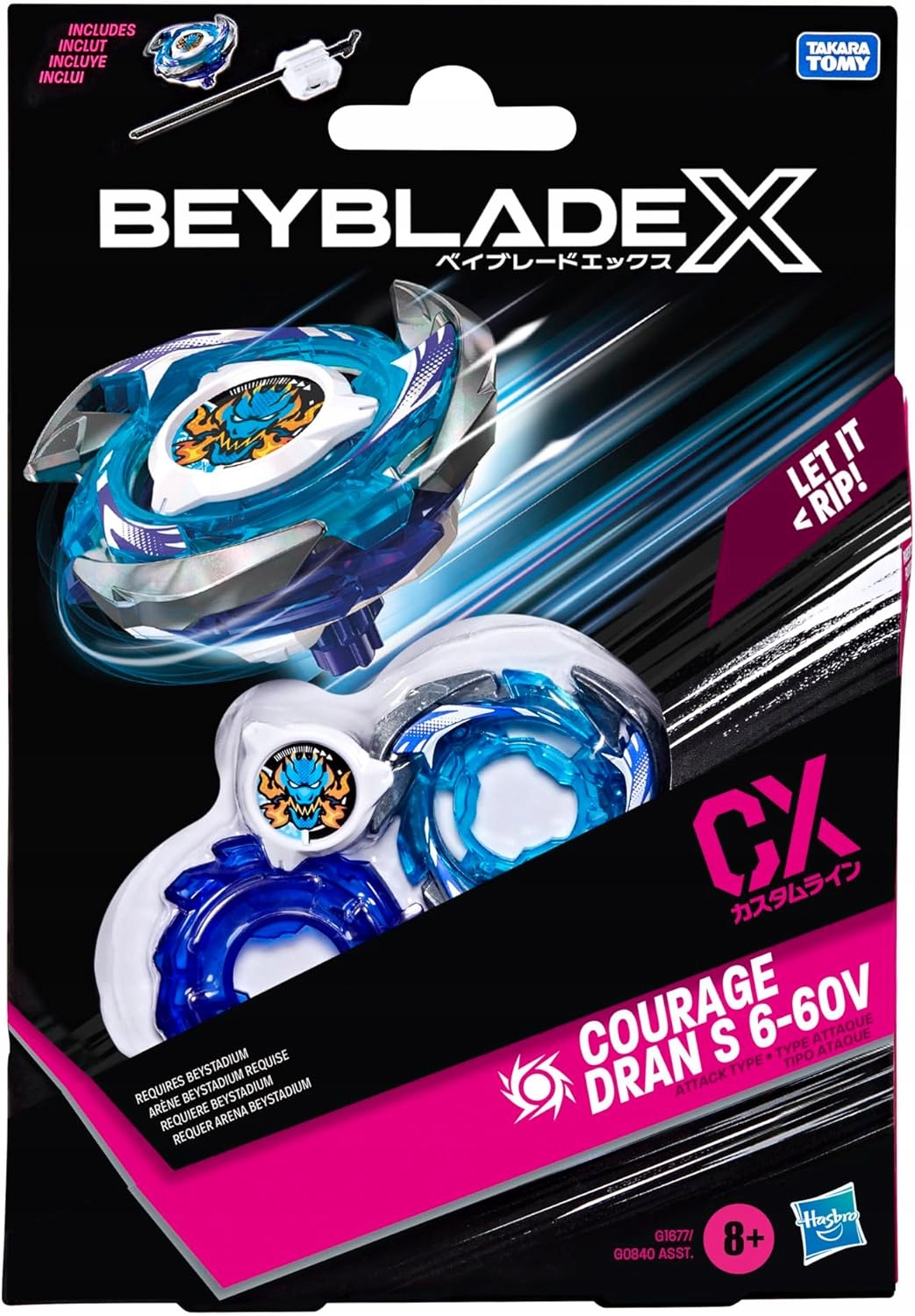 Pakiet startowy Beyblade X Courage Dran S 6-60V CX – Rozpocznij swoją przygodę z Beyblade!