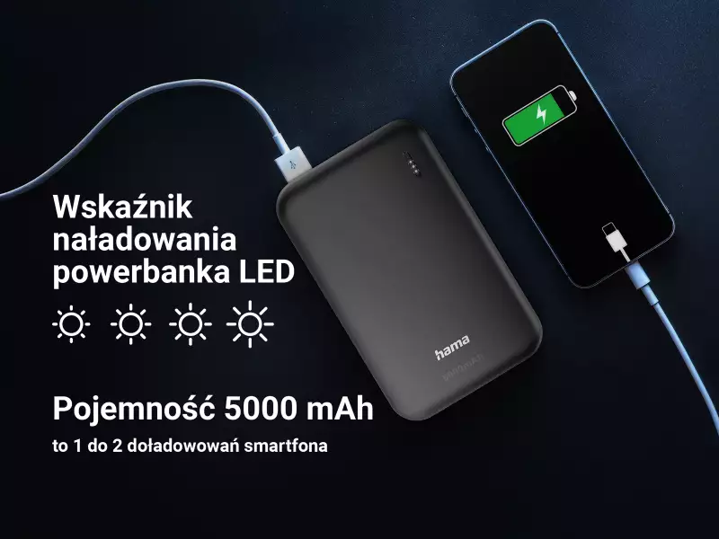 Zintegrowany wyświetlacz LED pokazujący stan naładowania