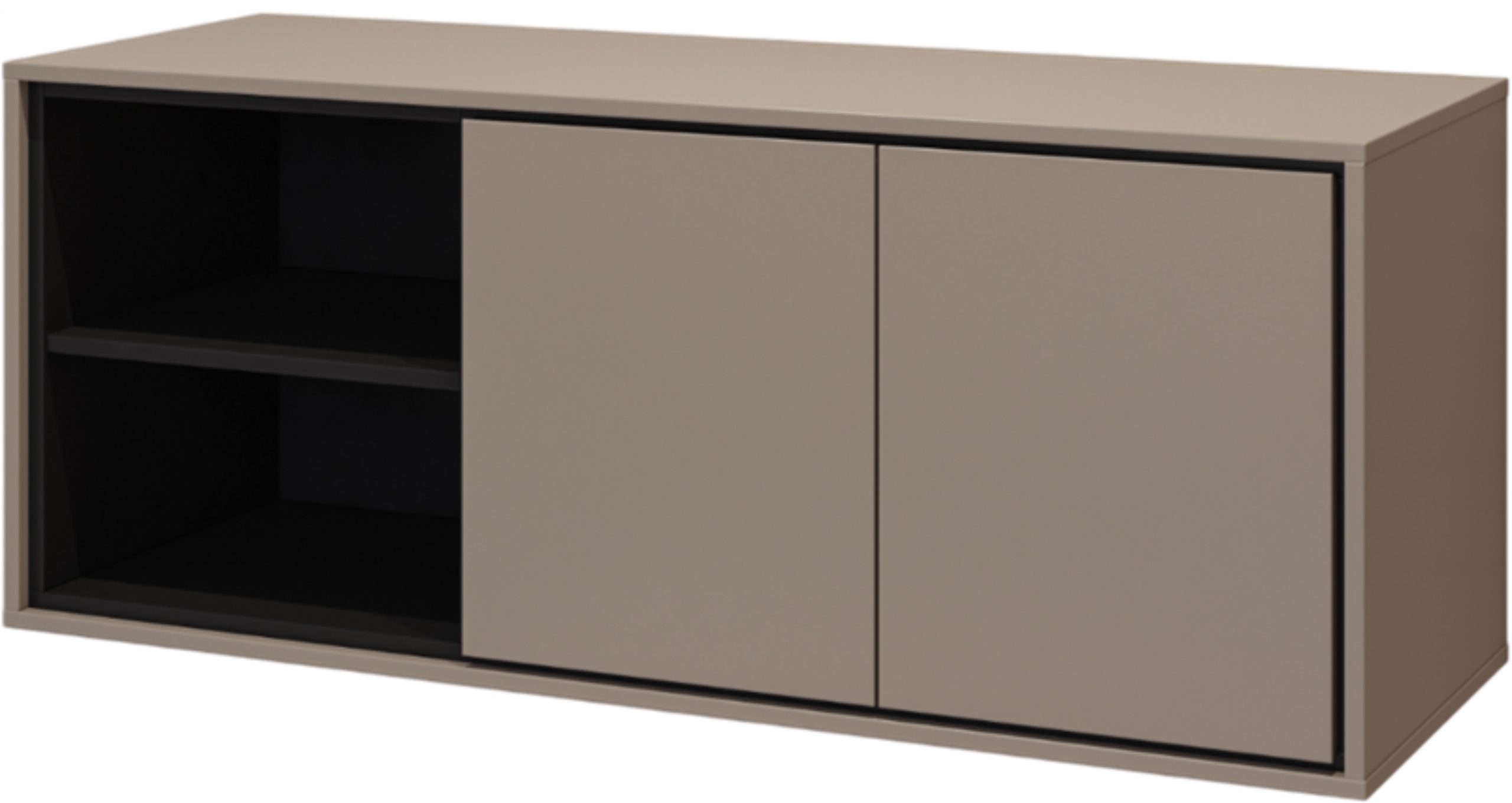Szafka pod umywalkę nablatową GAJA 2D 120cm congo/czarna z regałem HELVETIA – Elegancja i funkcjonalność w Twojej łazience