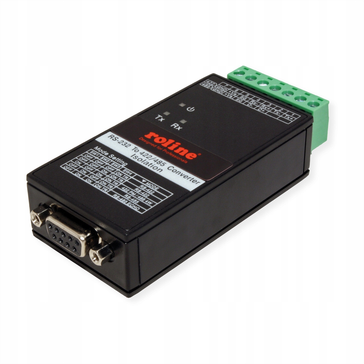 Adapter USB Roline Konwerter RS232 na RS422/485 do montażu na szynie DIN – Wydajne połączenie dla Twojego sprzętu