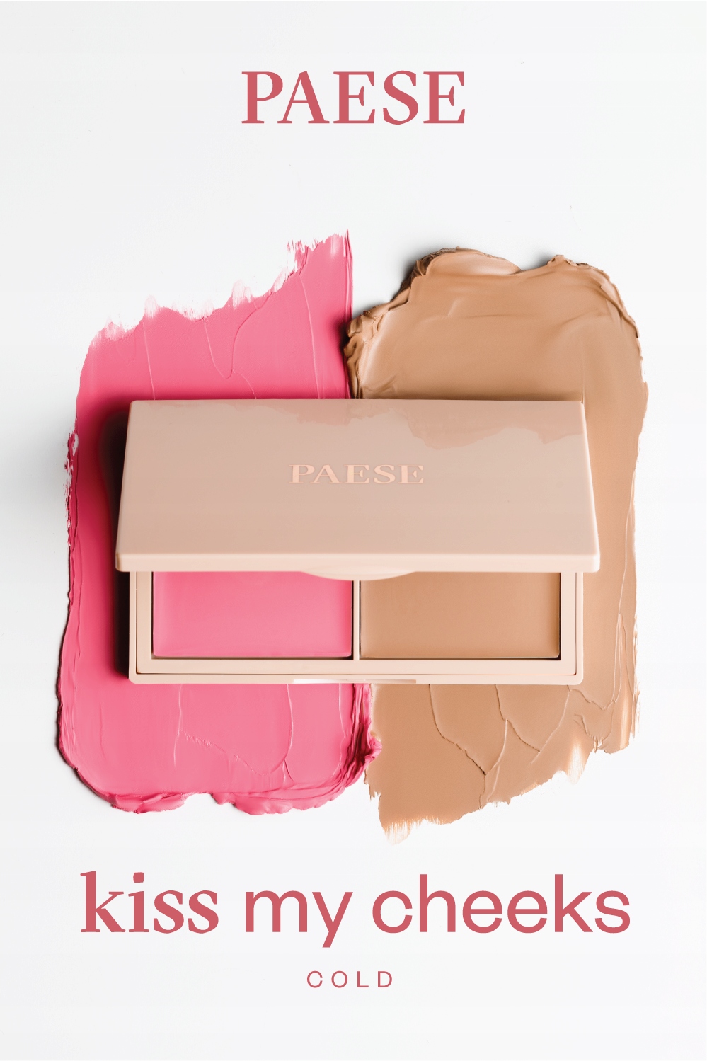 Paese Kiss My Cheeks Paleta Do Konturowania Kremowy Bronzer + Róż – Idealne do modelowania twarzy