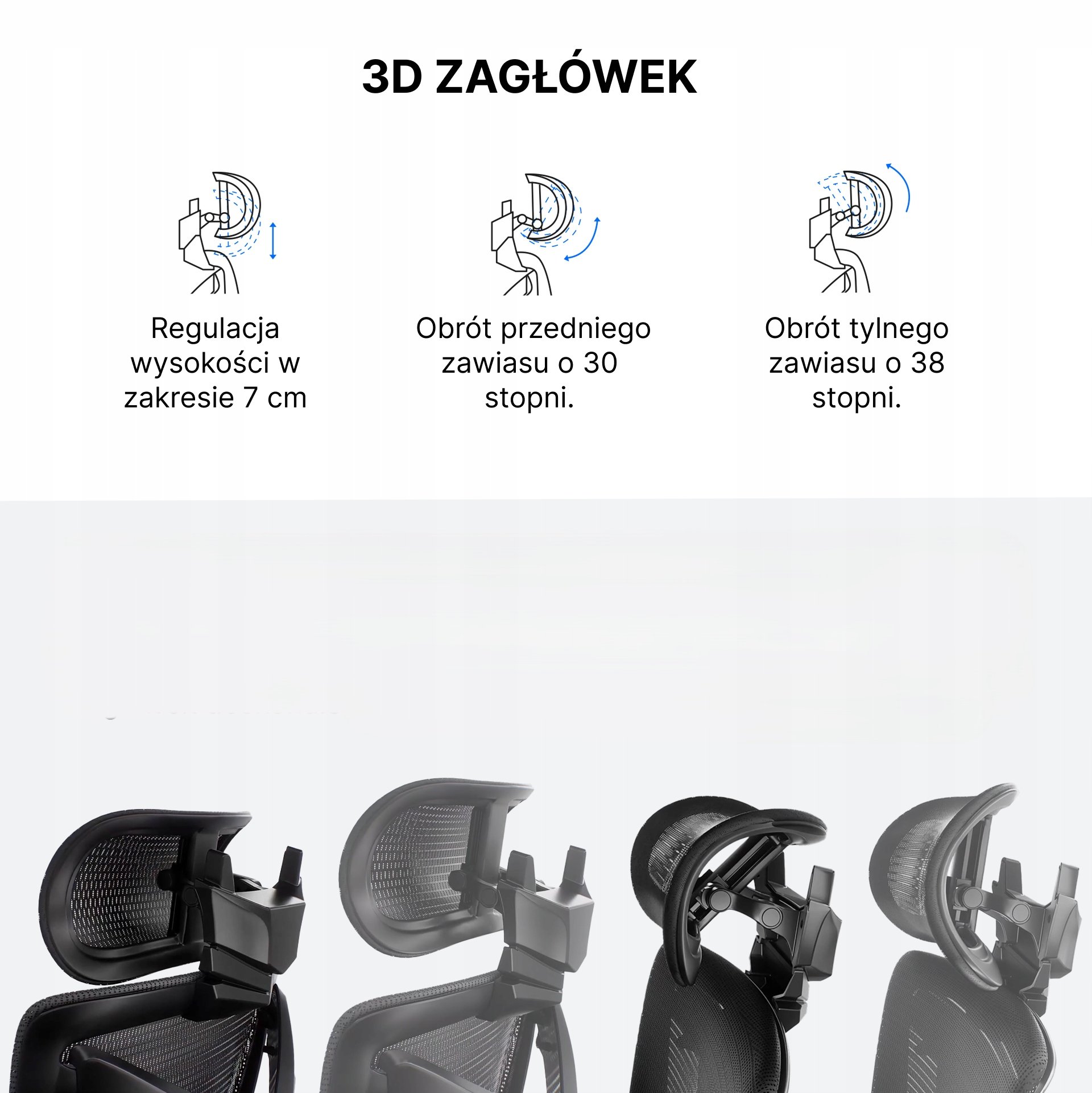 Wysokiej jakości zagłówek 3D dla optymalnego wsparcia szyi