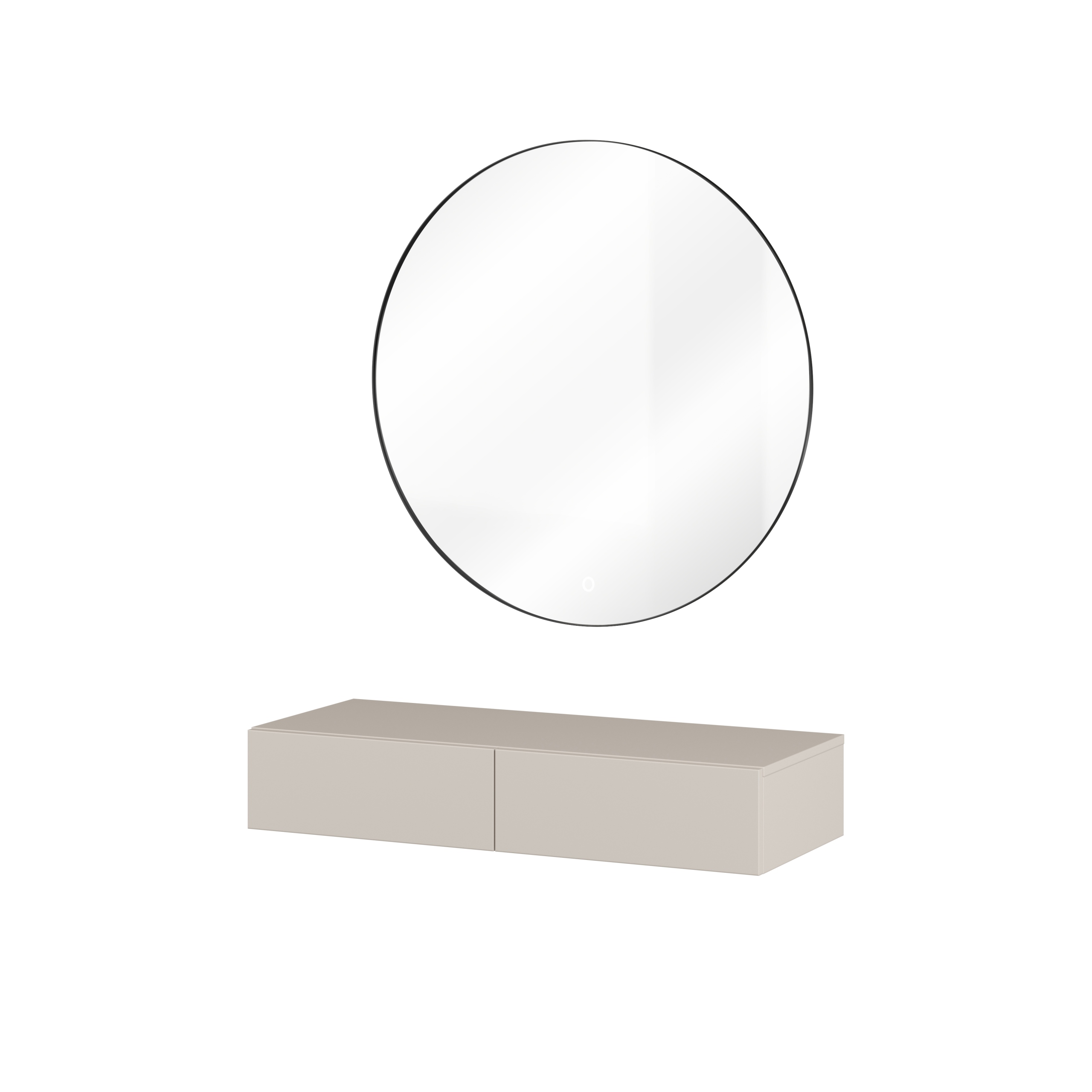 Toaletka wisząca JUKON 2S kaszmirowa z lustrem LED 80cm HELVETIA – Elegancja i funkcjonalność w Twoim wnętrzu