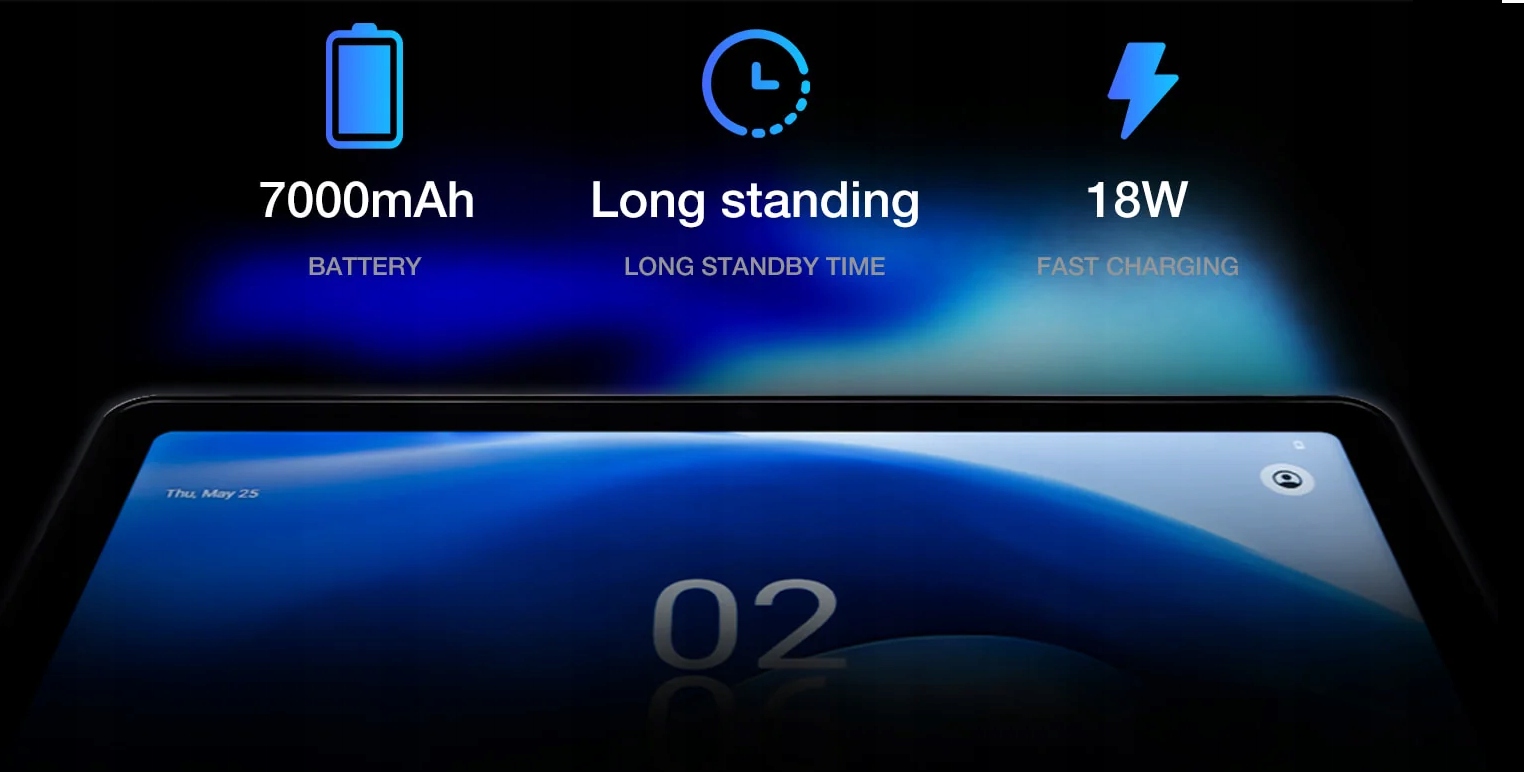 Wysoka pojemność akumulatora 7000 mAh