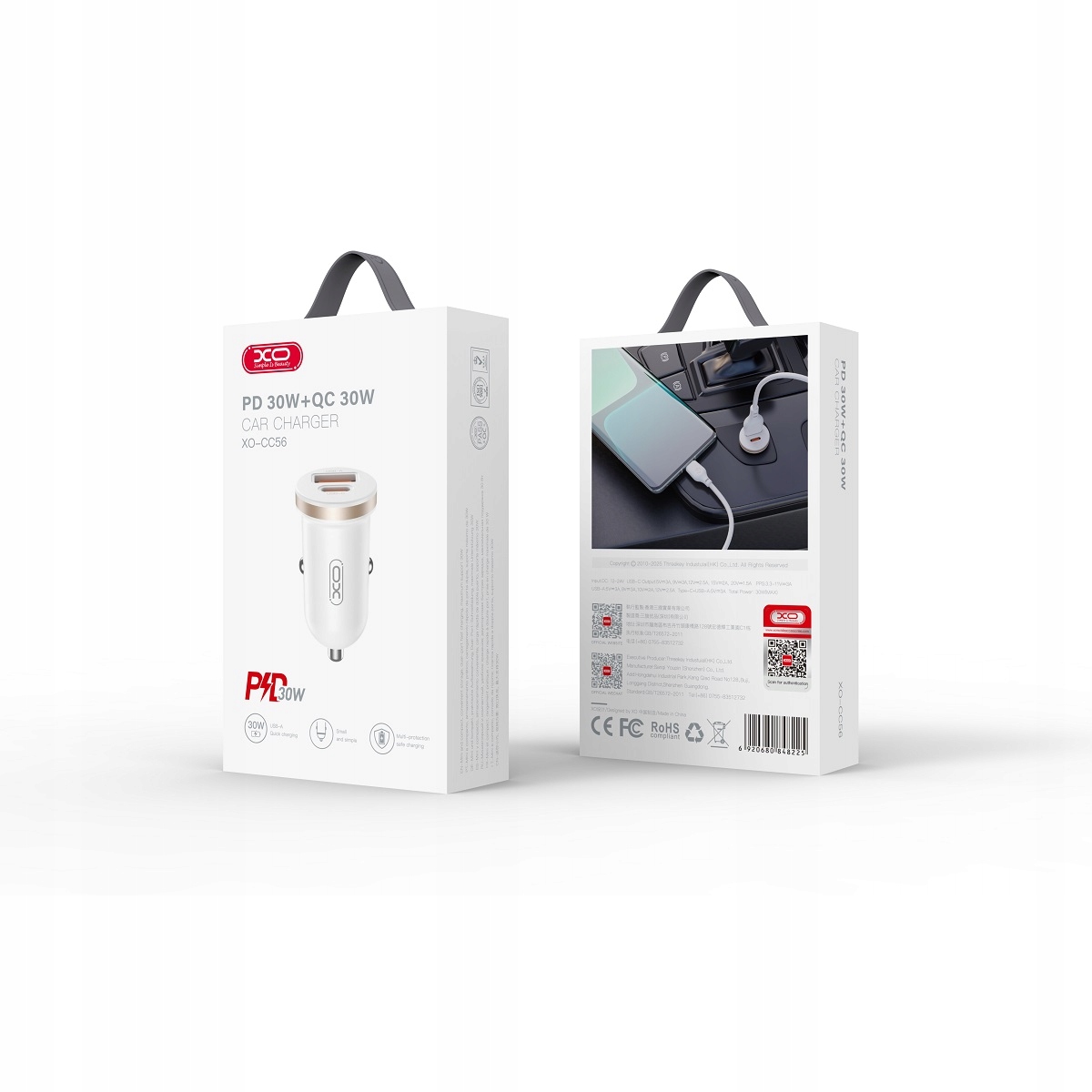 XO Ładowarka Samochodowa CC56 PD 30W QC+PD – Niezawodne ładowanie w podróży