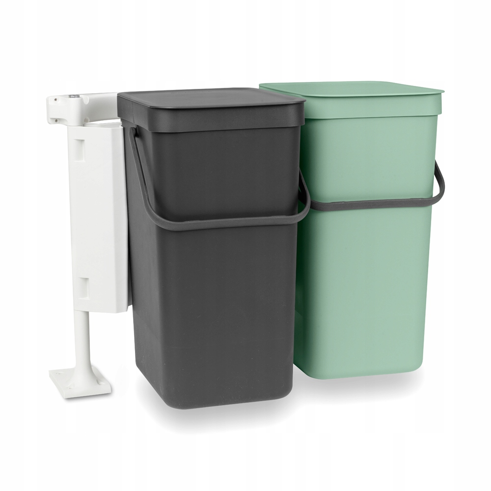 Kosz szafkowy Sort&Go 2x16l Jade Green* / Grey – Praktyczne rozwiązanie do segregacji odpadów