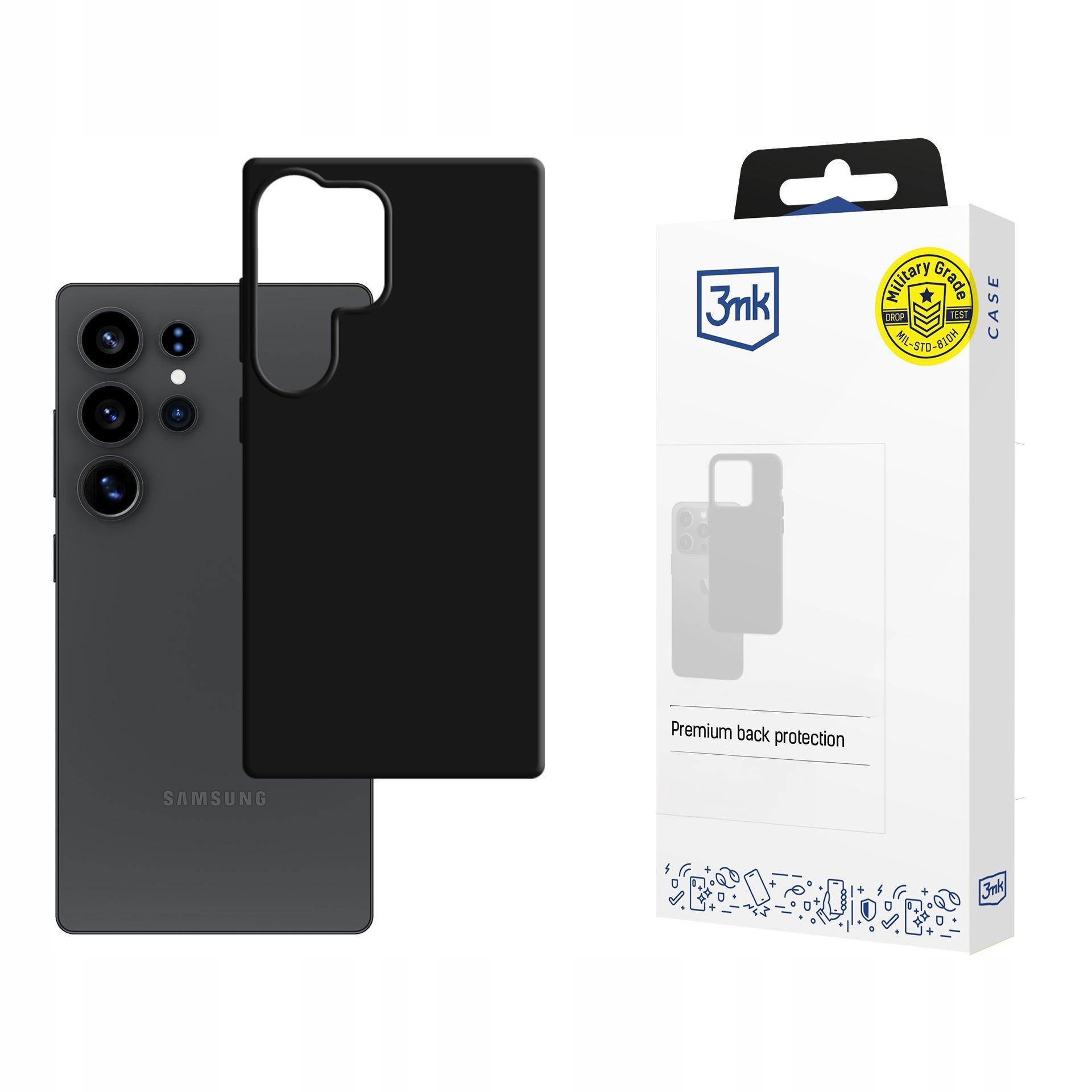 Samsung Galaxy S25 Ultra – Etui silikonowe 3mk HARDY® Mellow Case Black