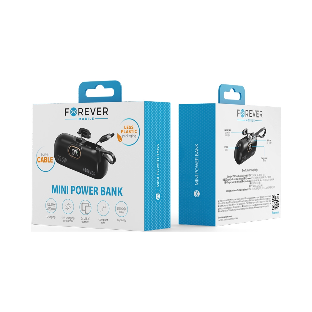 Forever Mini Power Bank MTB-100 – Niezawodne źródło energii w kieszeni