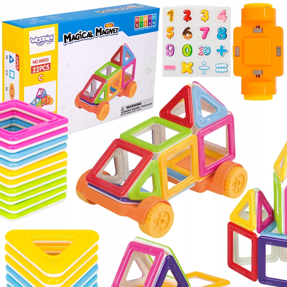 WOOPIE Klocki Magnetyczne Pojazd Mini Budowle STEAM – Odkryj świat kreatywności