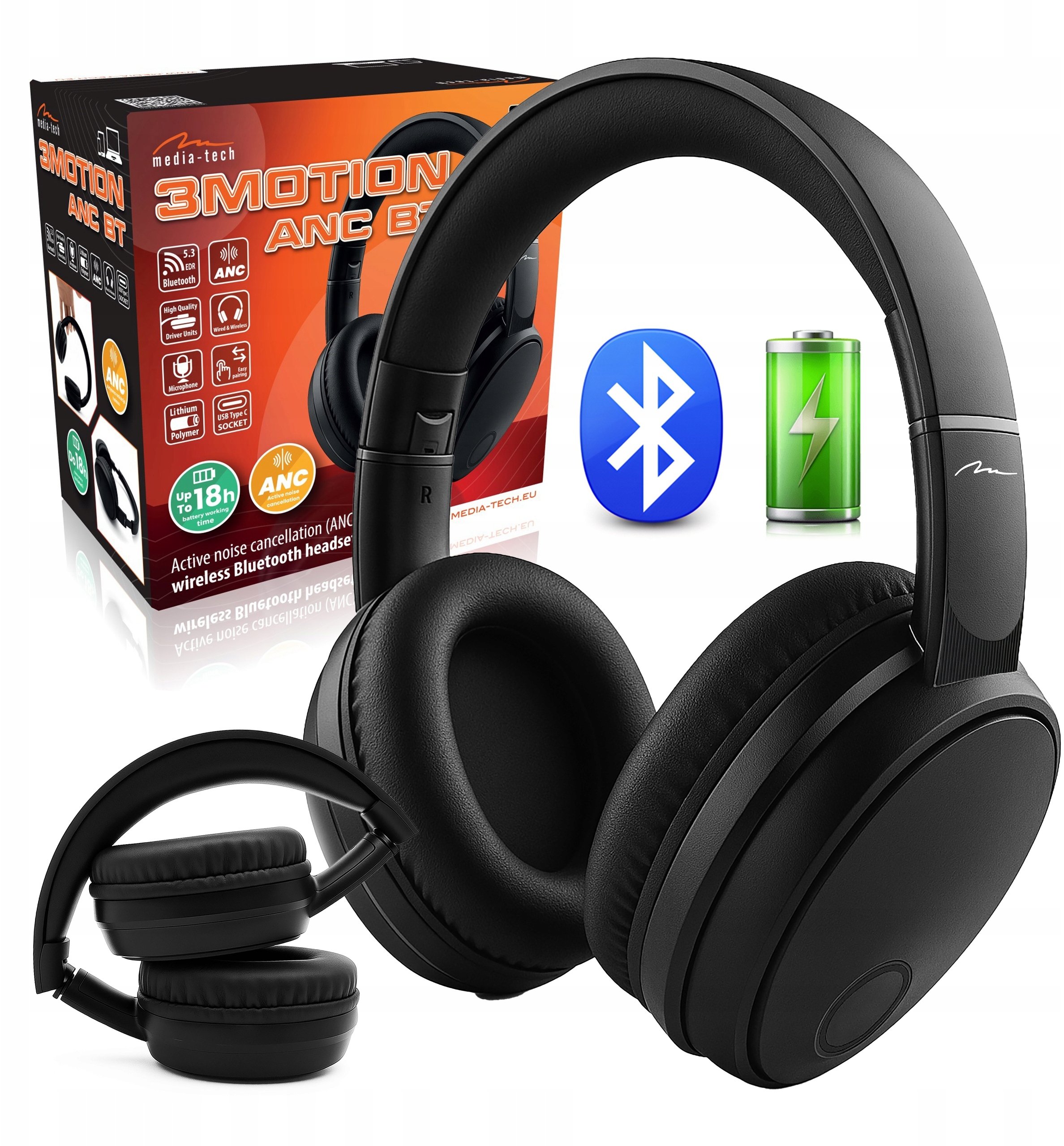 Długotrwała bateria - do 18 godzin słuchania