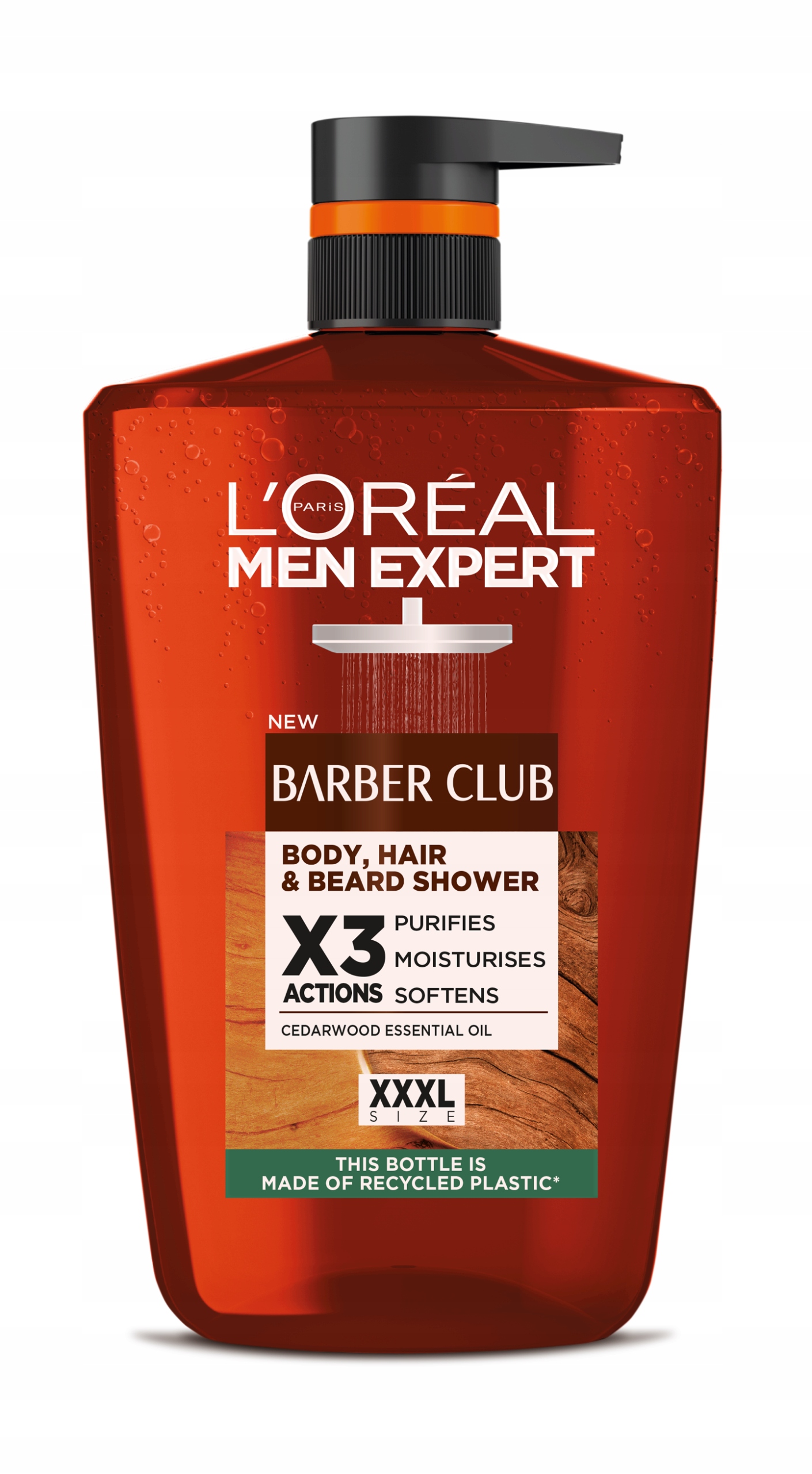 LOREAL Men Expert Barber Club – Żel pod prysznic do ciała, włosów i brody 1000 ml