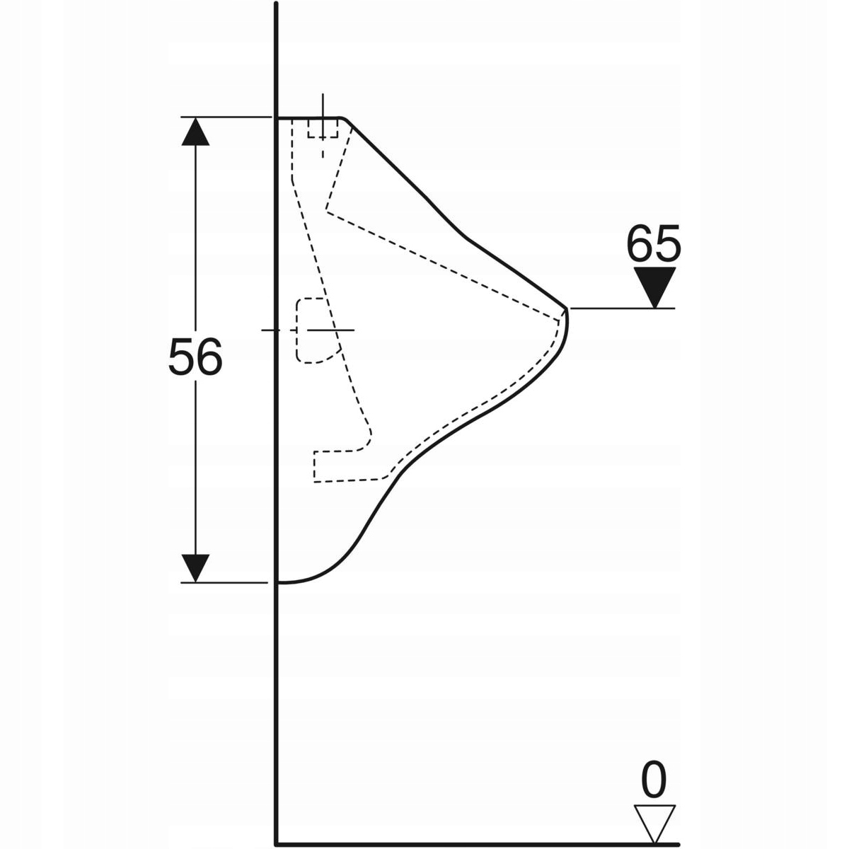 Wymiary i design pisuaru Felix