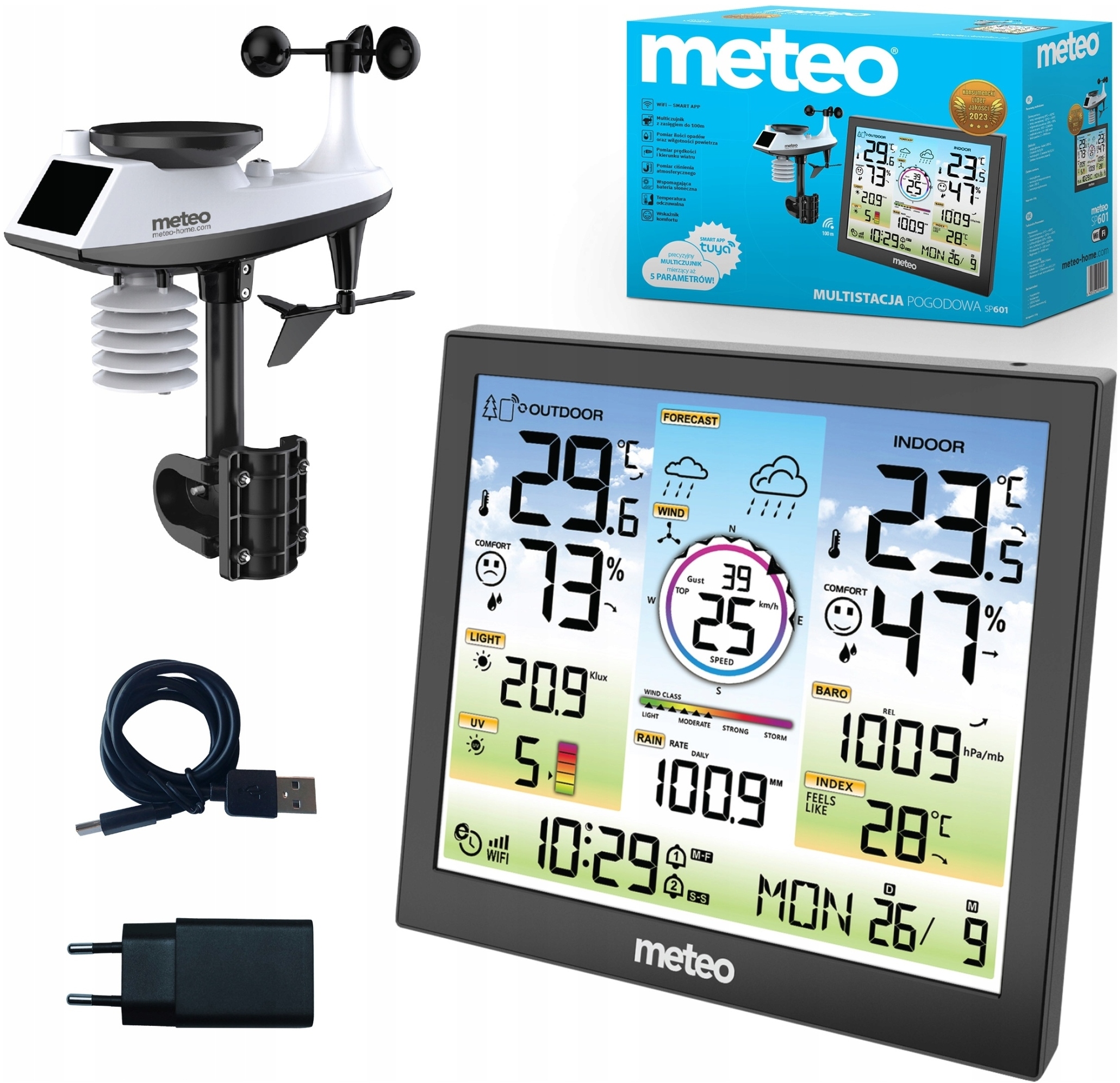 Stacja Pogodowa POGODY Bezprzewodowa METEO SP601 – Twoje okno na pogodę